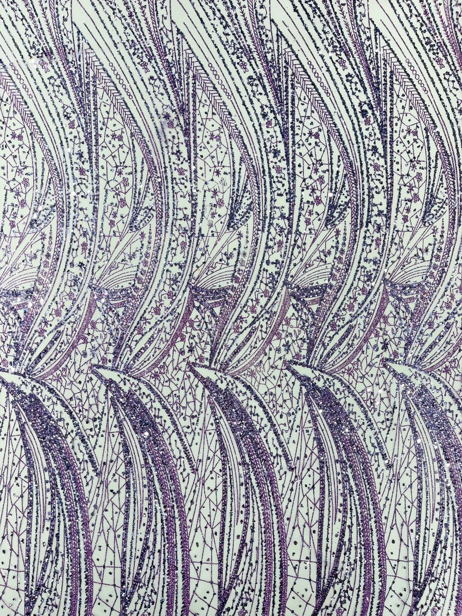 Geometric Fashion Glitter Design On A Mesh Lace Fabric| 58" Wide| Prom Dresses.