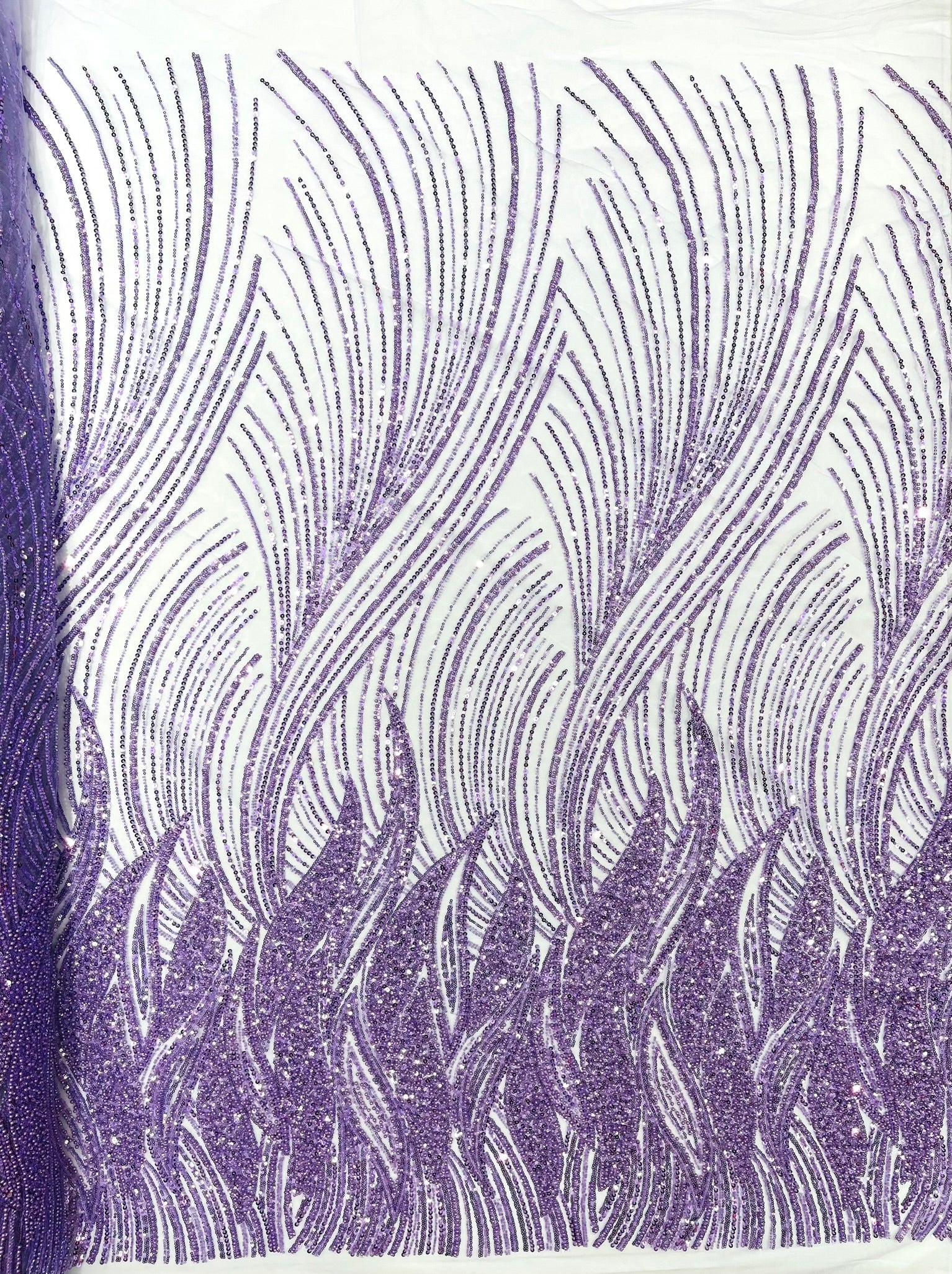 Flame Fashion Beaded Lace Fabric| Prom| Wedding| By The Yard.
