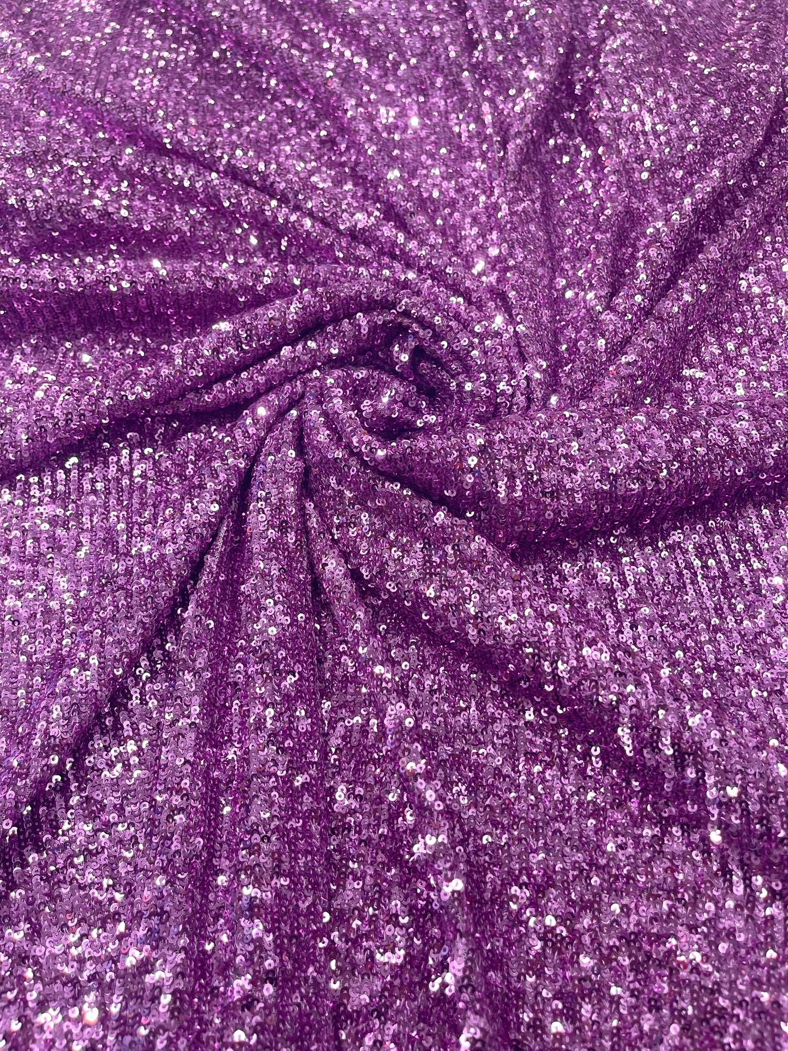 Chain shiny clear sequins design on a 4 way stretch mesh fabric -Sold by the yard.