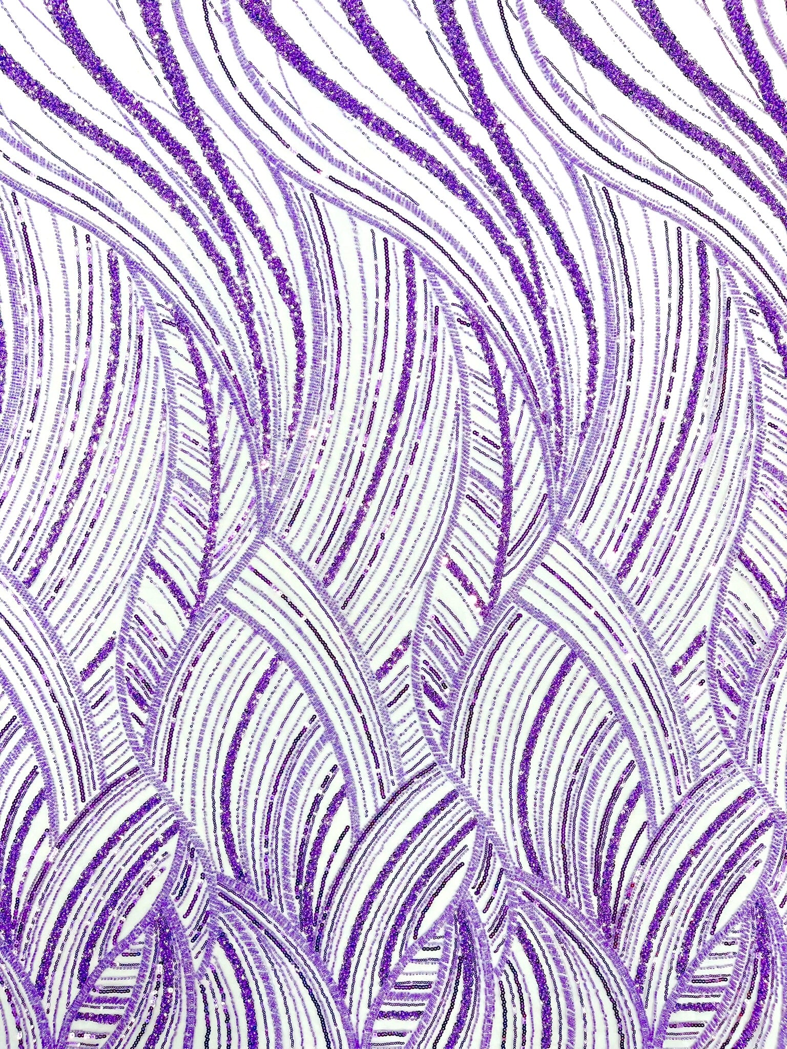 Luxury Feather Damask Beaded Lace Fabric| Prom| Wedding| By The Yard.