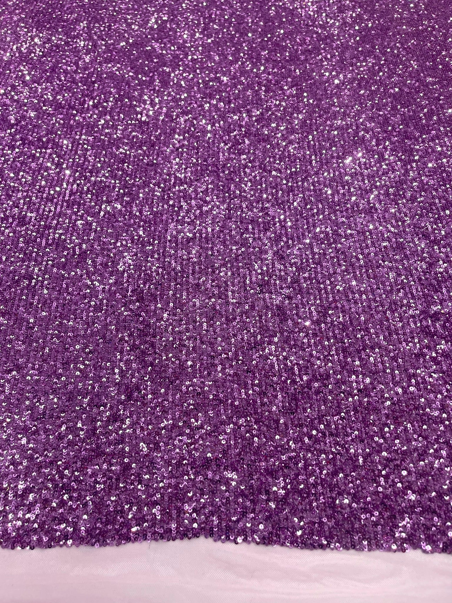 Chain shiny clear sequins design on a 4 way stretch mesh fabric -Sold by the yard.