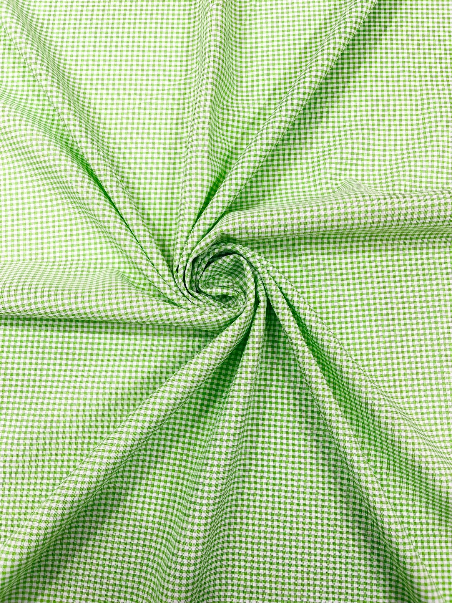 Gingham 1/8” Squares, Polyester Checkered Fabric 58” Wide.
