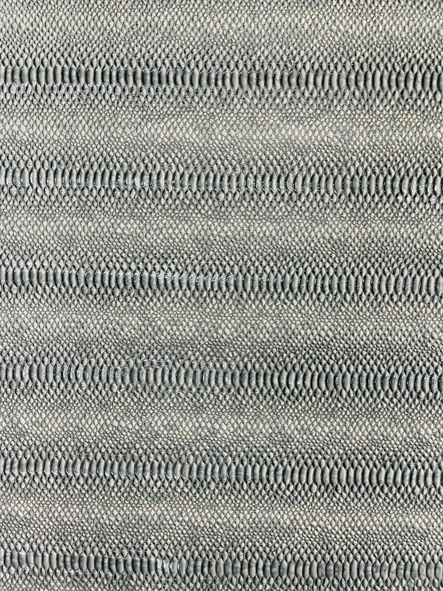 Cobra Snake Shiny Vinyl 3D Embossed Fabric / 2 Tone Cobra Snake Vinyl Leather 54" Wide
