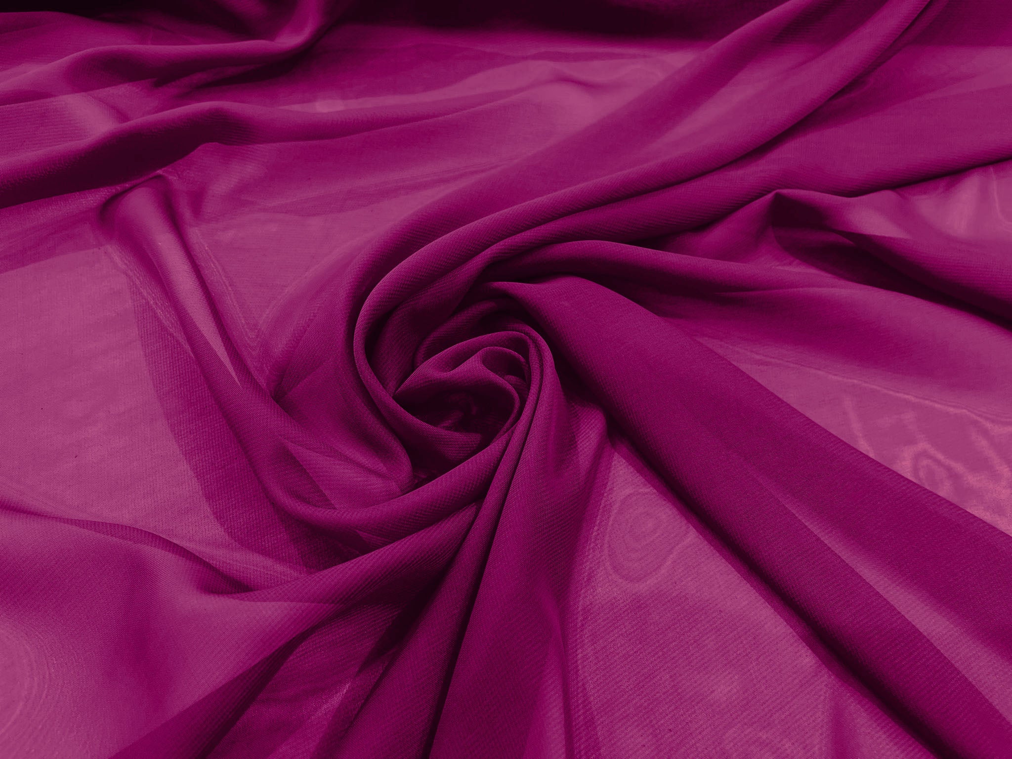 58/60" Wide 100% Polyester Soft Light Weight, Sheer, See Through Chiffon Fabric Sold By The Yard.