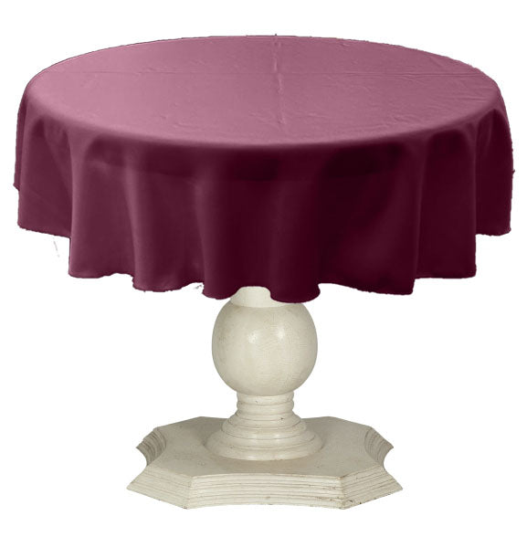 Tablecloth Solid Dull Bridal Satin Overlay for Small Coffee Table Seamless. 51" Round