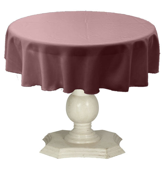 Tablecloth Solid Dull Bridal Satin Overlay for Small Coffee Table Seamless. 48" Round