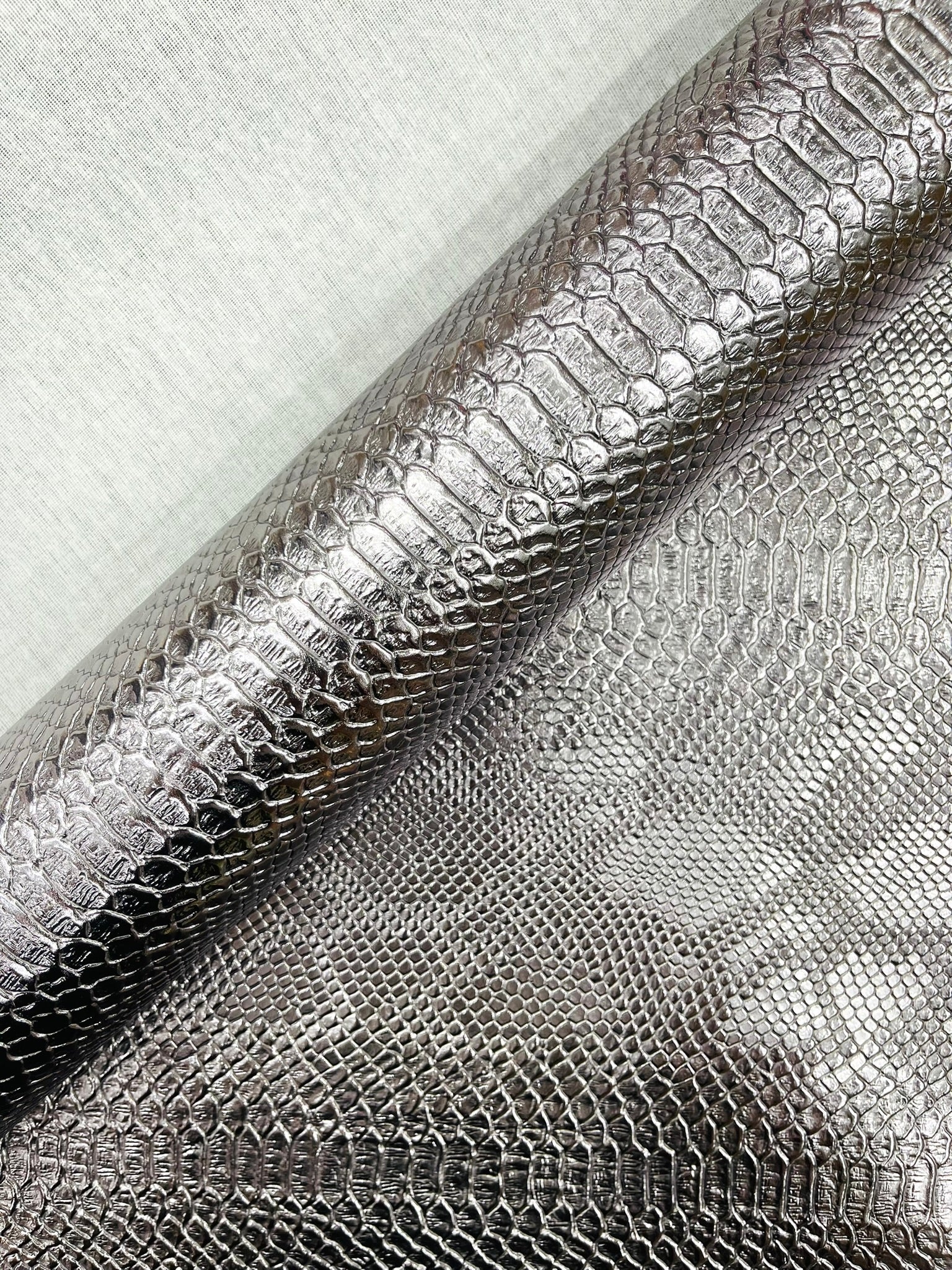 Viper Snake Skin Texture Faux Leather Fabric| 54" Wide| Upholstery| Bags.