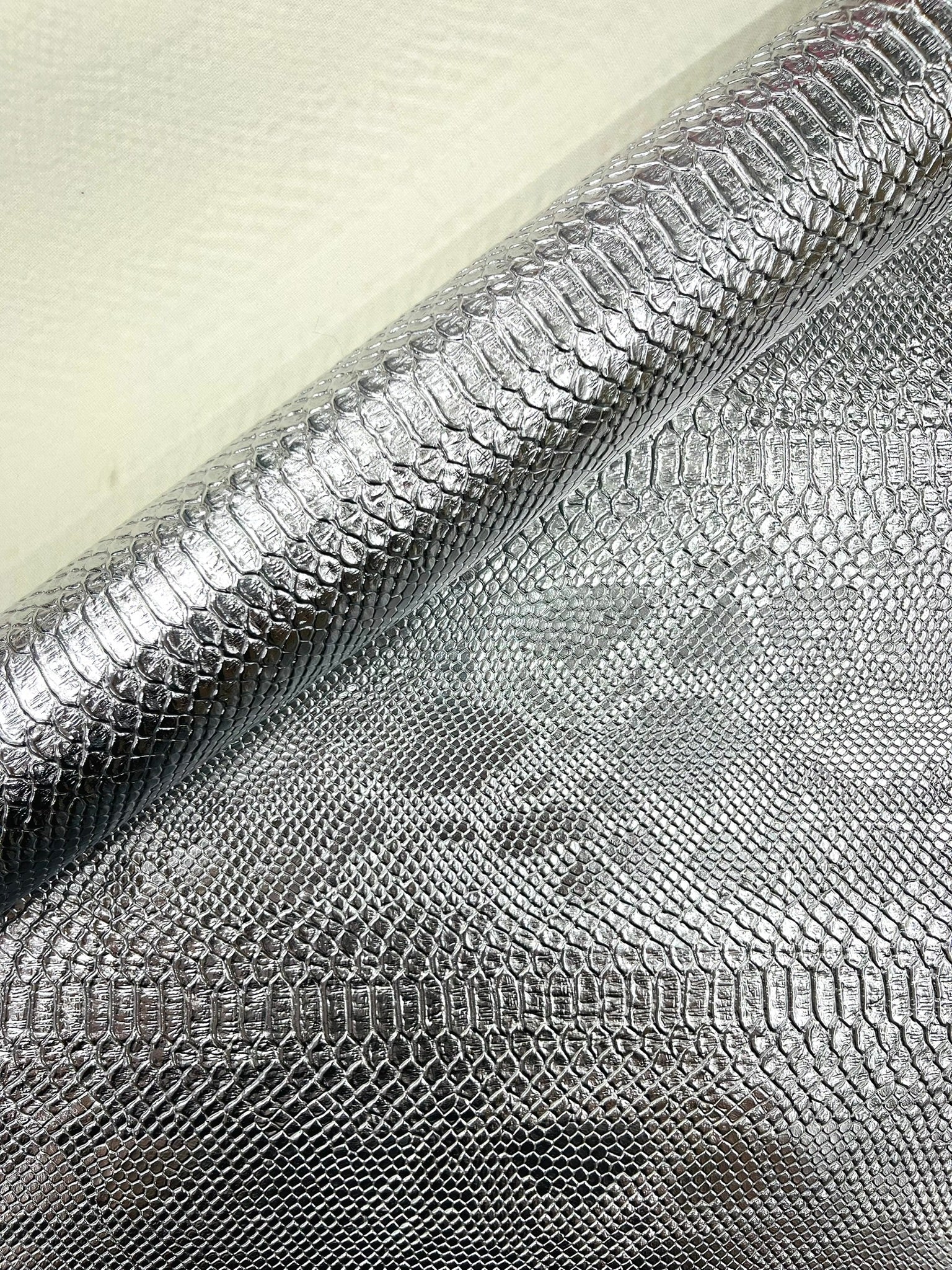 Viper Snake Skin Texture Faux Leather Fabric| 54" Wide| Upholstery| Bags.