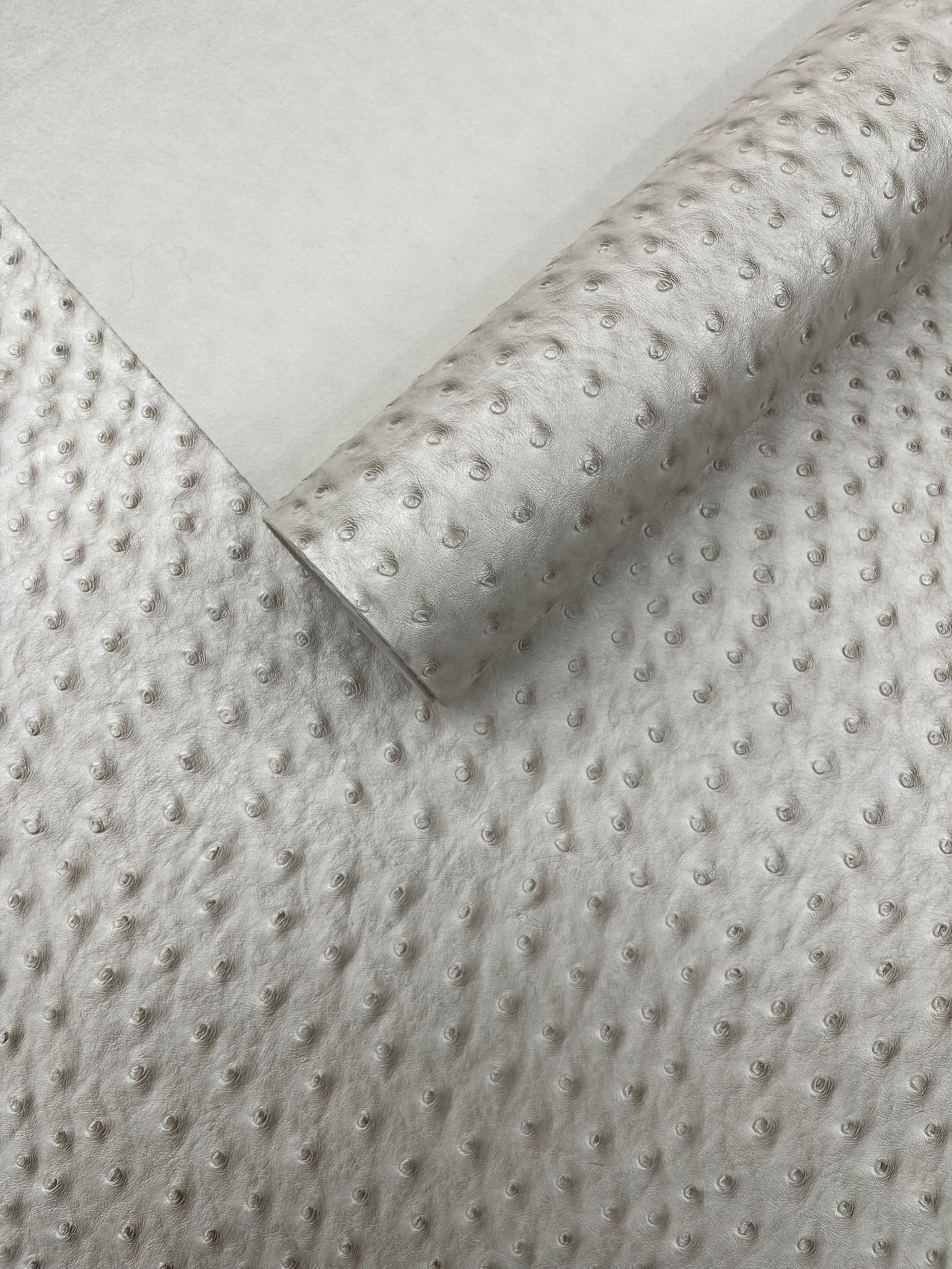 Classic Ostrich Upholstery Vinyl Fabric / Faux Leather Accessories Crafting Apparel Upholstery Vinyl Fabric 54" Wide.