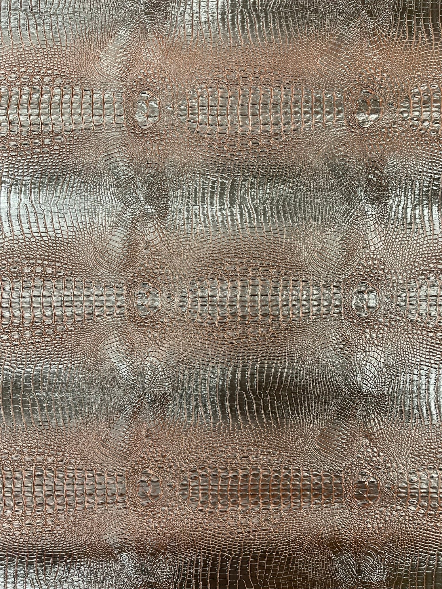 Florida Gator 3D Embossed Vinyl Fabric / 2 Tone Crocodile Vinyl Leather 54" Wide