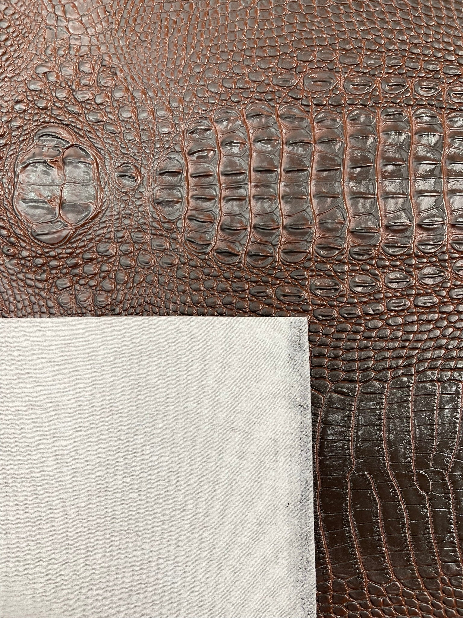 Florida Gator 3D Embossed Vinyl Fabric / 2 Tone Crocodile Vinyl Leather 54" Wide