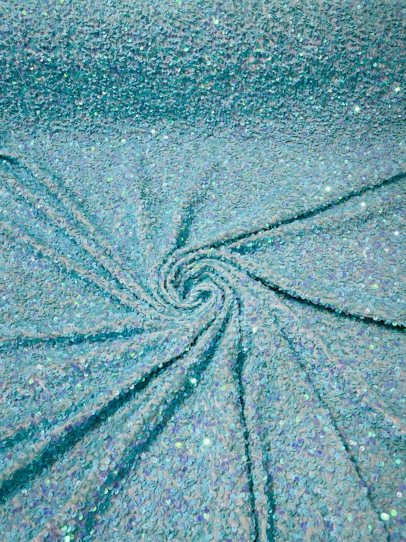 Sequin Velvet Stretch 5mm fabric 58"Wide-Prom-Nightgown fabric- Sold by the yard.