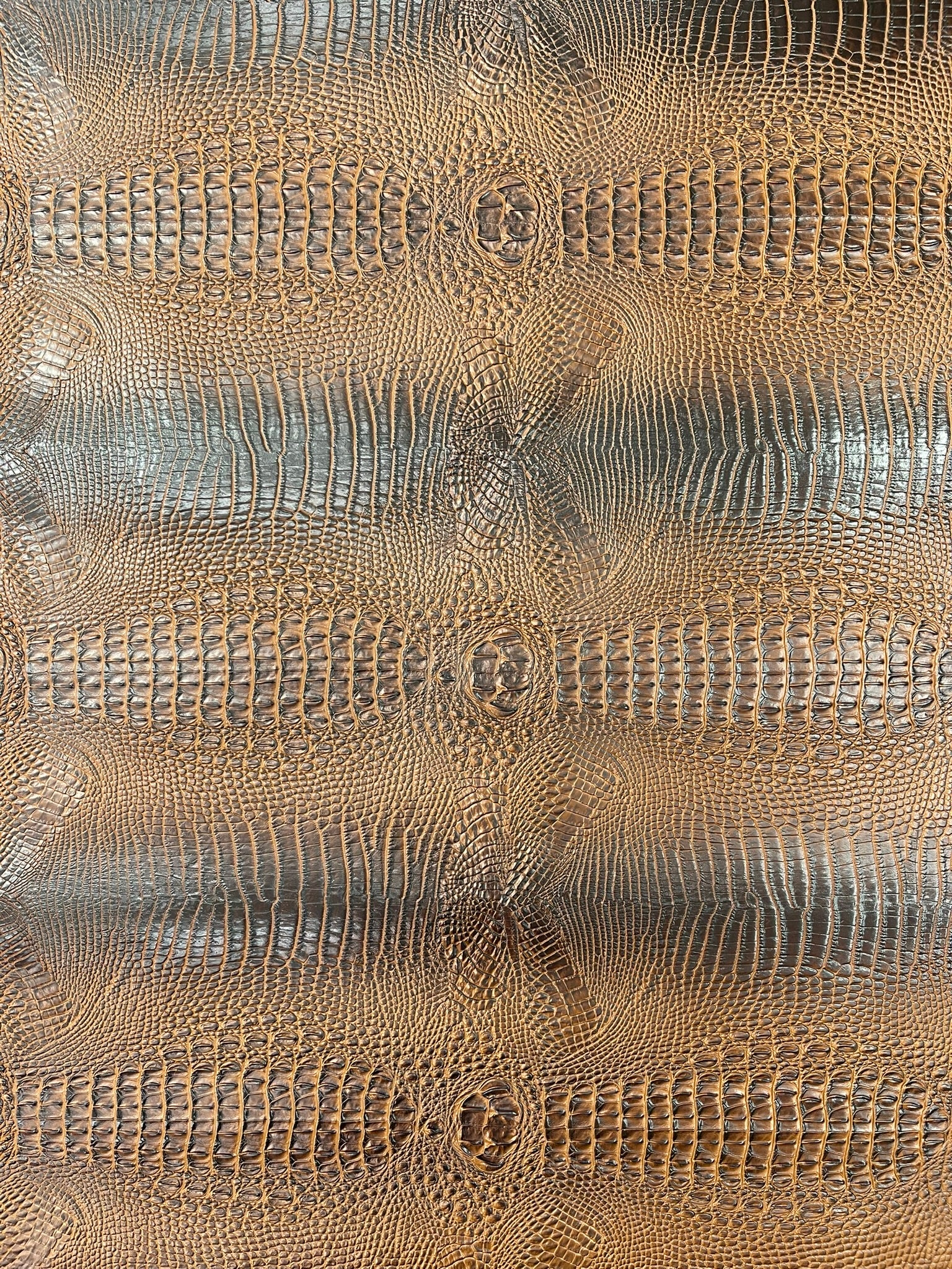 Florida Gator 3D Embossed Vinyl Fabric / 2 Tone Crocodile Vinyl Leather 54" Wide