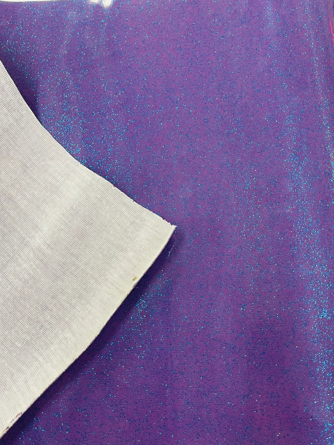 Metallic Glitter Vinyl Fabric - New Purple - High Quality Shiny Glitter Vinyl Fabric By Yard