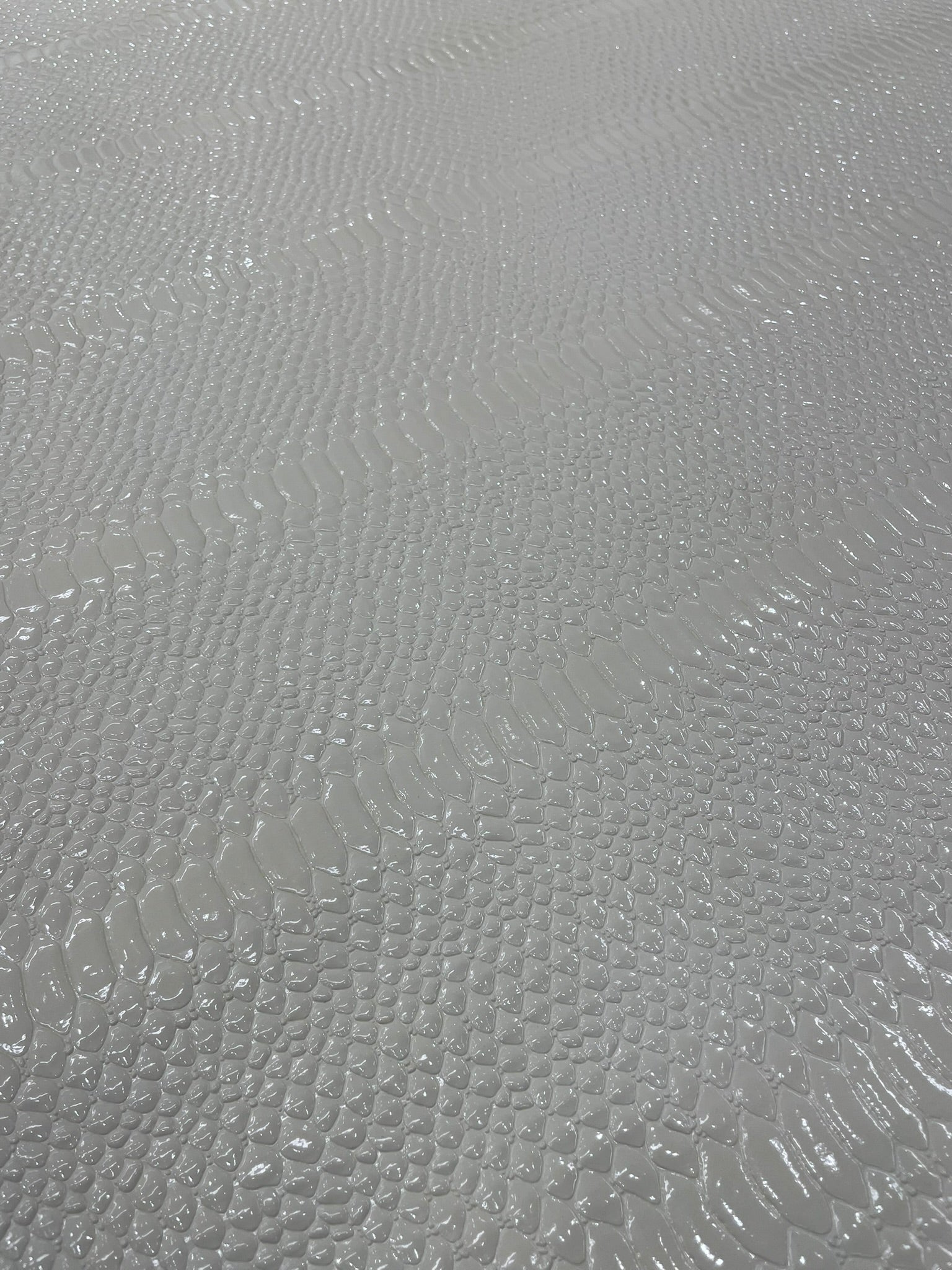 Cobra Snake Shiny Vinyl 3D Embossed Fabric / 2 Tone Cobra Snake Vinyl Leather 54" Wide