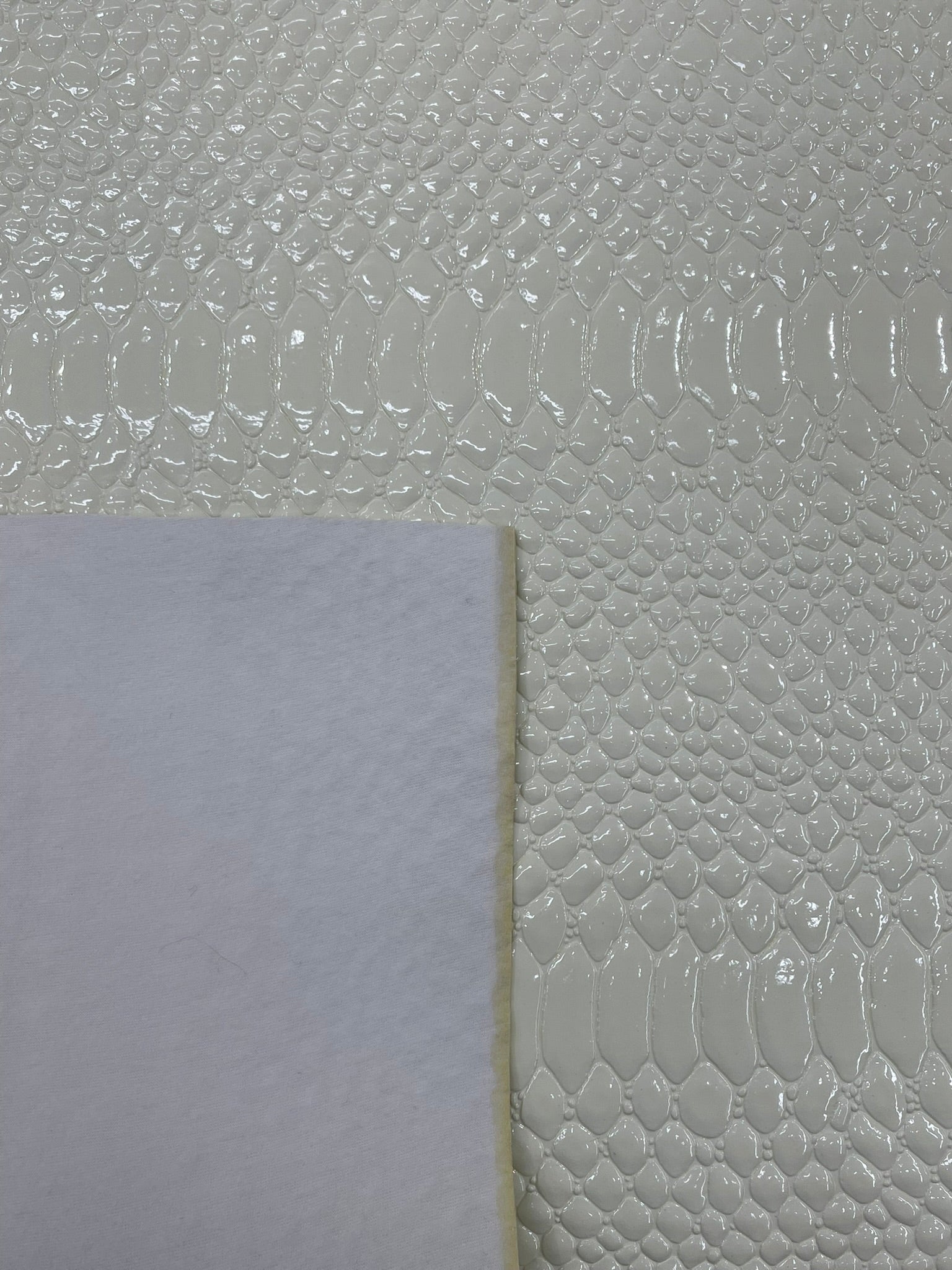 Cobra Snake Shiny Vinyl 3D Embossed Fabric / 2 Tone Cobra Snake Vinyl Leather 54" Wide