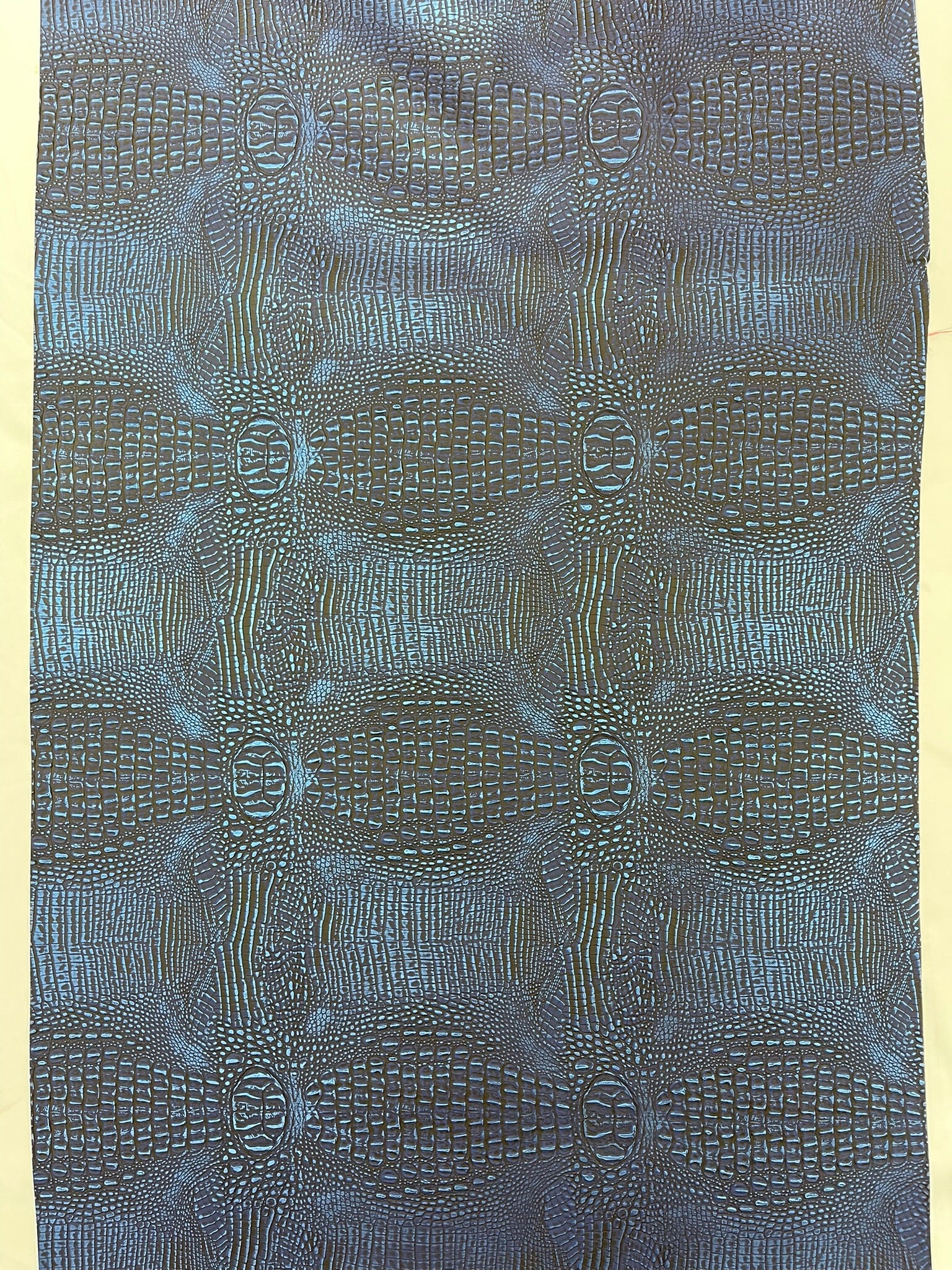 Metallic Gator Vinyl Fabric 54" Wide / Upholstery Crafting Accessories Applications Faux Leather PVC.