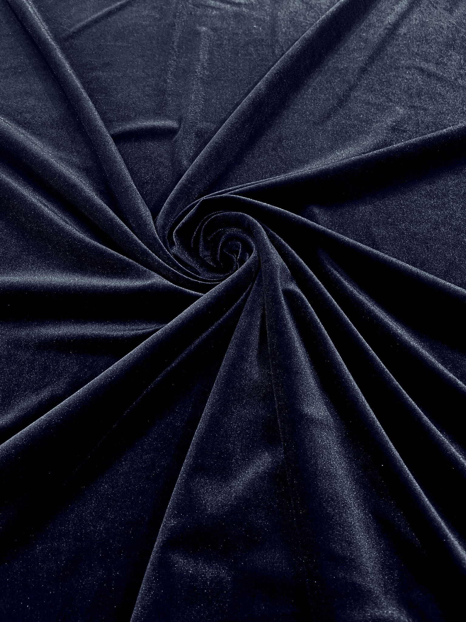 Navy Blue Stretch Velvet Polyester Spandex 60" Wide | Plush Velvet For Christmas, Apparel, Cosplay, Curtains, Decoration, Costume