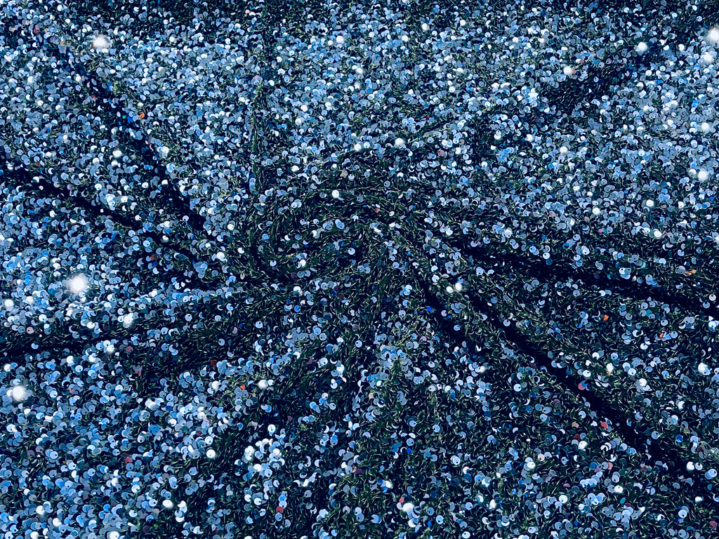 Sequin Velvet Stretch 5mm fabric 58"Wide-Prom-Nightgown fabric- Sold by the yard.