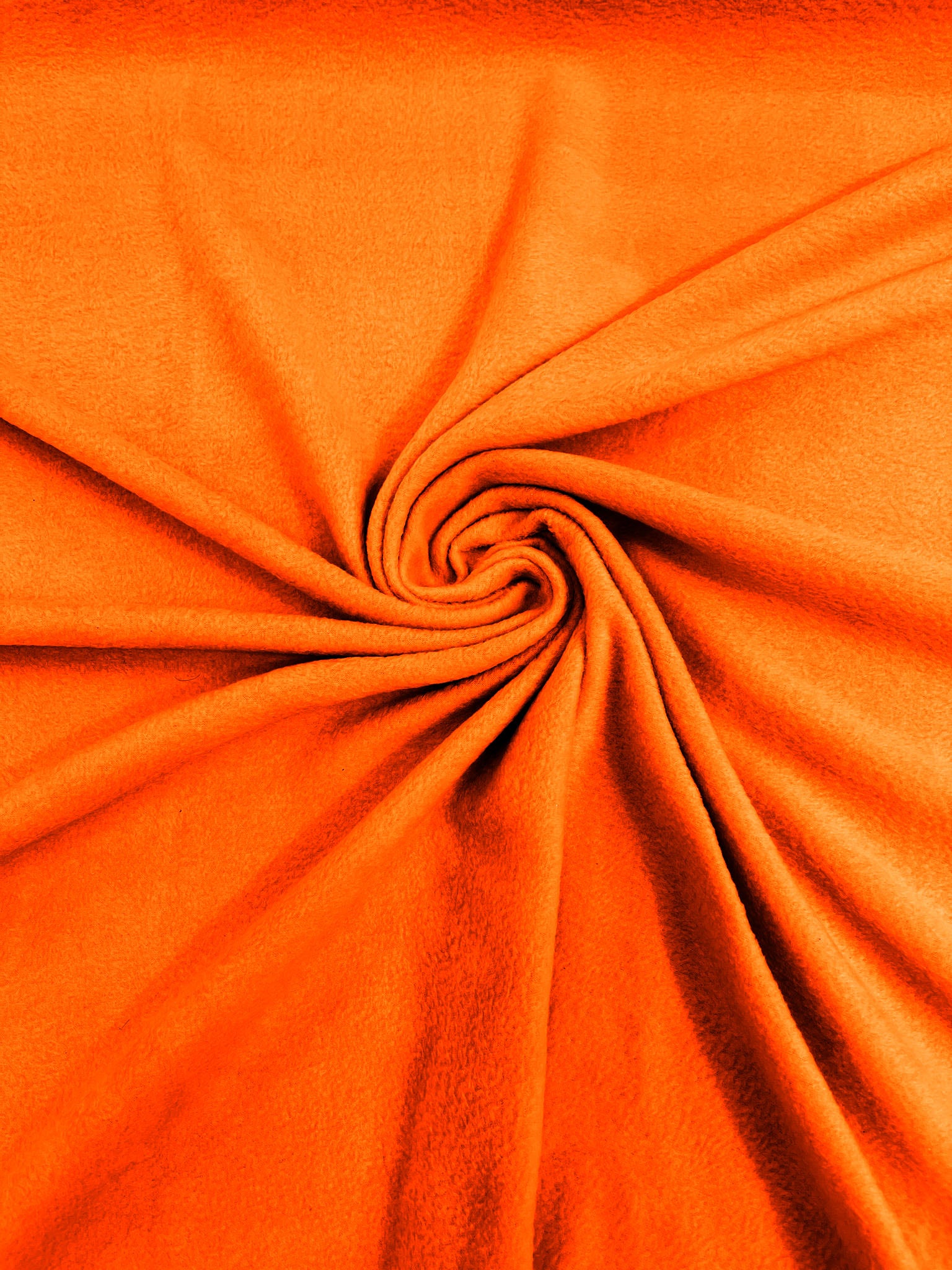 Neon Orange Solid Polar Fleece Fabric Anti-Pill 58" Wide Sold by The Yard