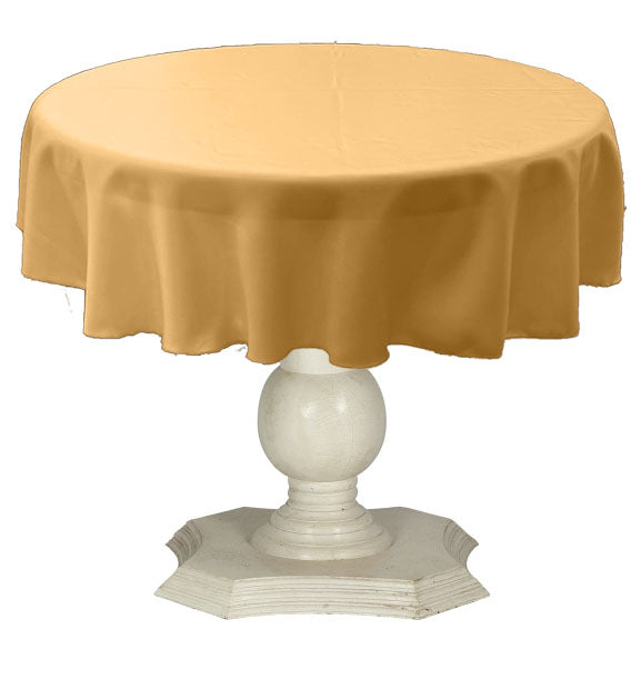 Tablecloth Solid Dull Bridal Satin Overlay for Small Coffee Table Seamless. 48" Round