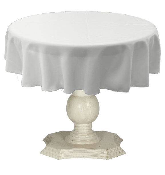 Tablecloth Solid Dull Bridal Satin Overlay for Small Coffee Table Seamless. 42" Round