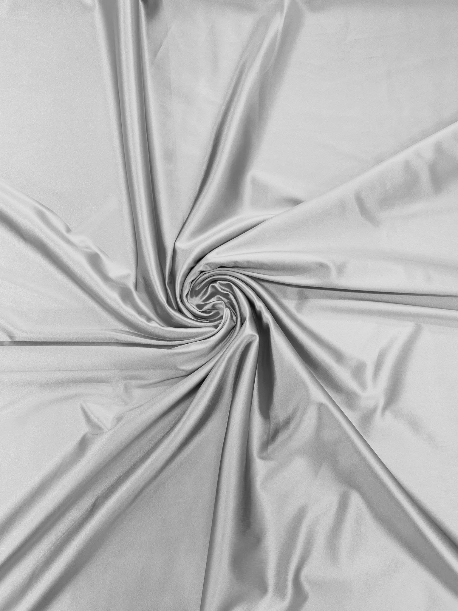 Off White Heavy Shiny Satin Stretch Spandex Fabric/58 Inches Wide/Prom/Wedding/Cosplays.