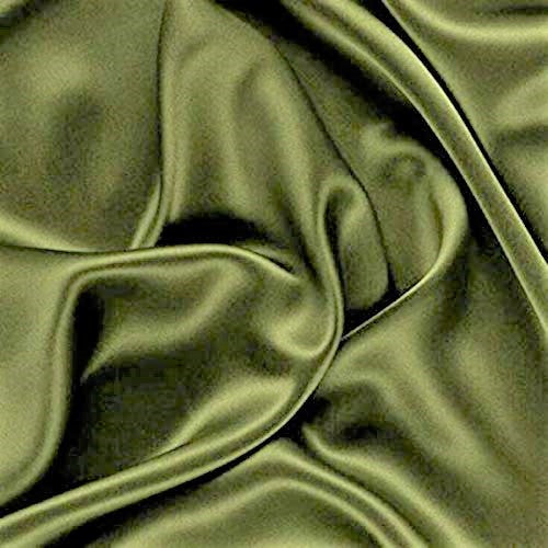 96 percent Polyester, 4% Spandex Light Weight Silky Stretch Charmeuse Satin Fabric by The Yard, 58-59" Wide.