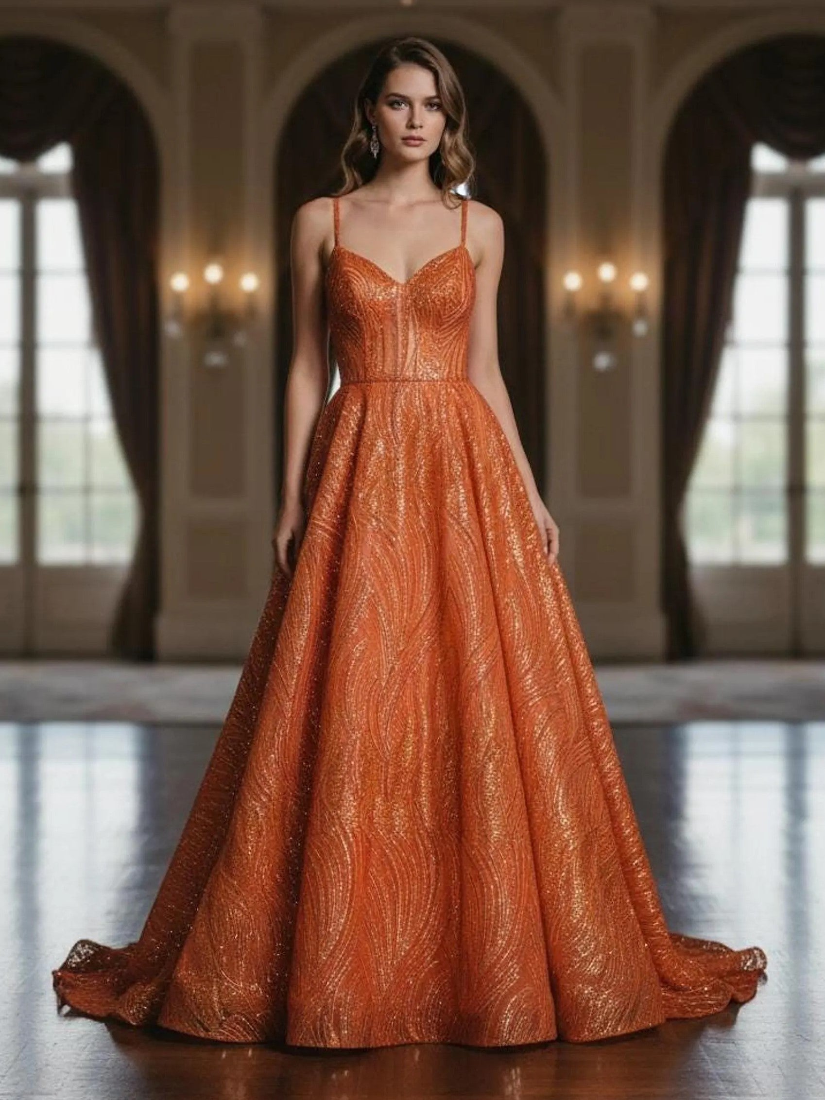 Flame Fashion Beaded Lace Fabric| Prom| Wedding| By The Yard.