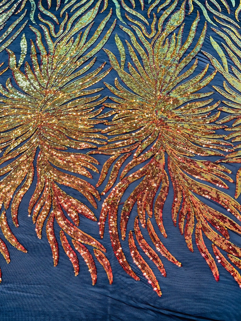 STRETCH WINGS PHOENIX FRINGE SEQUINS (by the yard)