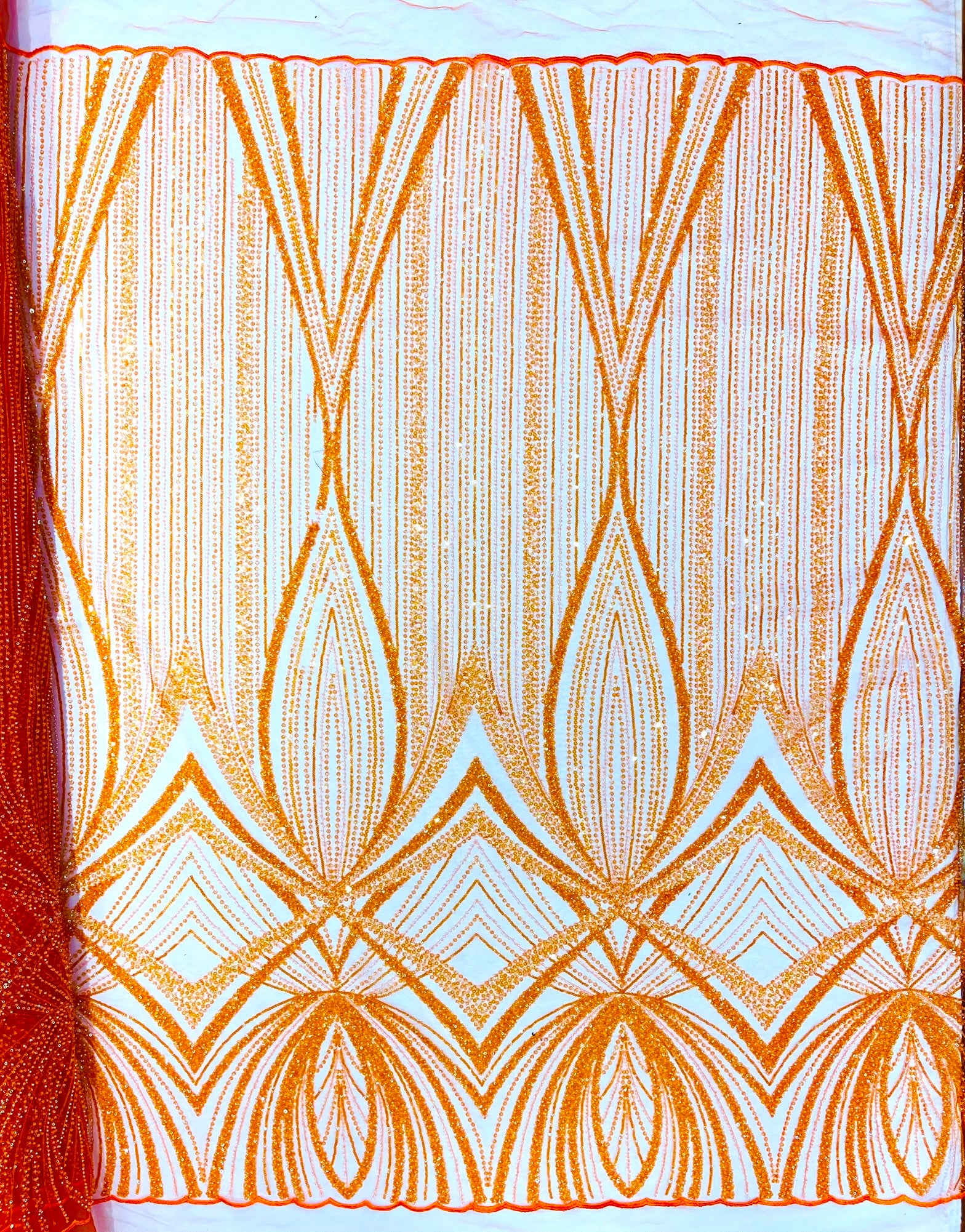 Geometric New York Fashion Beaded Lace, By The Yard.