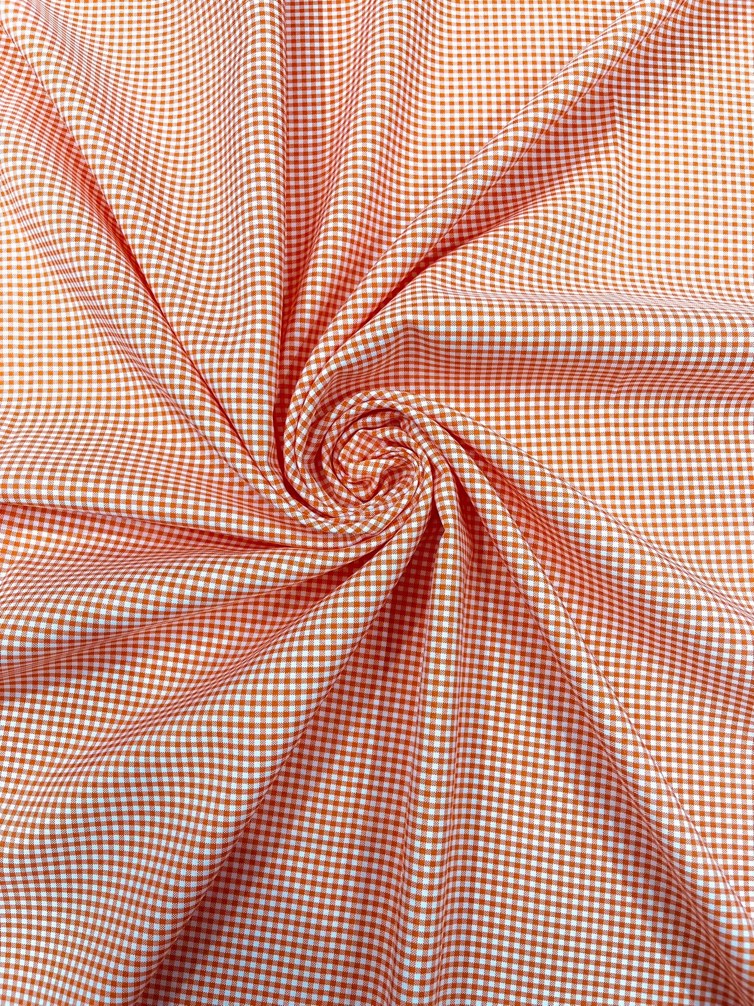 Gingham 1/8” Squares, Polyester Checkered Fabric 58” Wide.