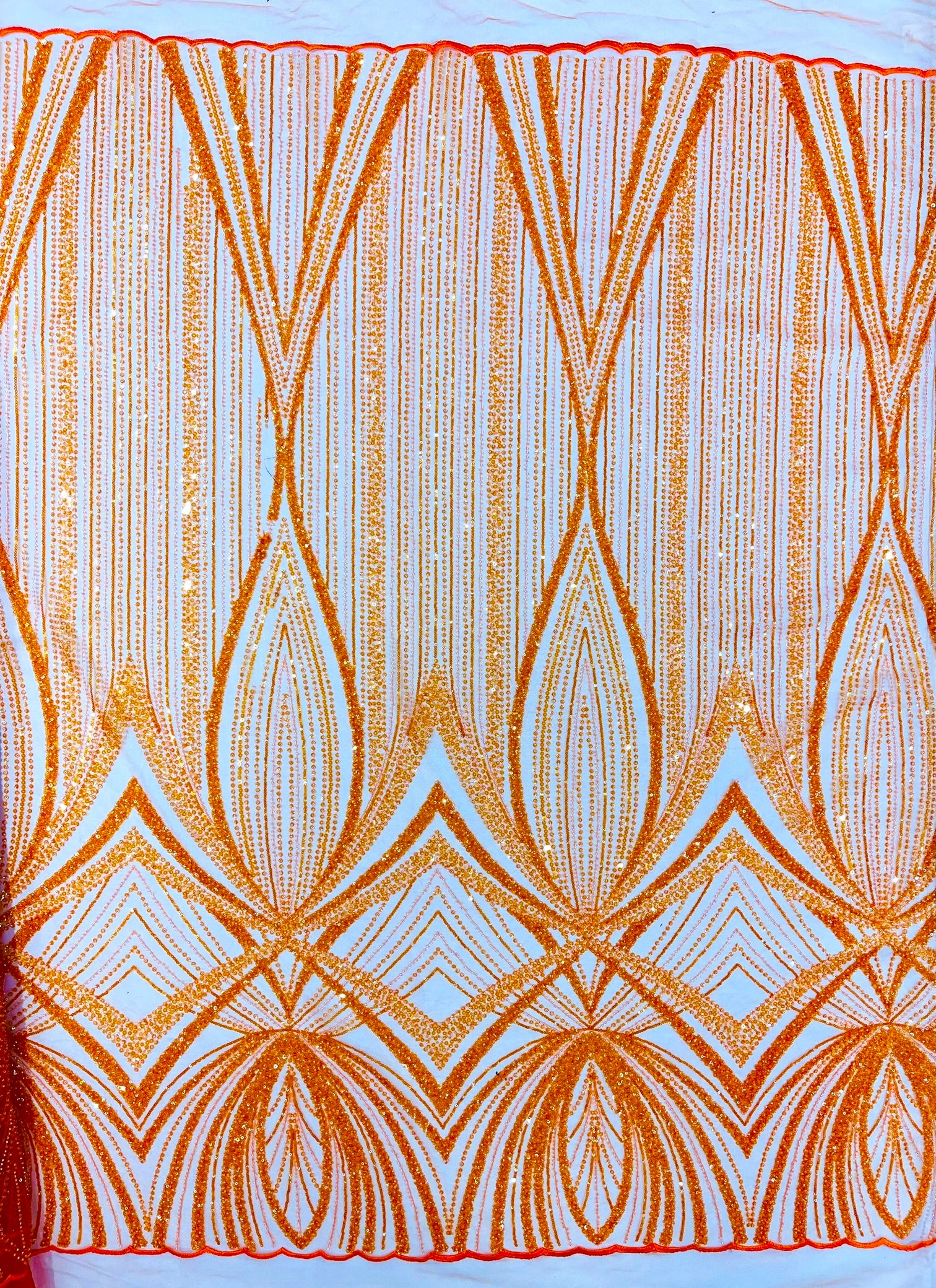 Geometric New York Fashion Beaded Lace, By The Yard.
