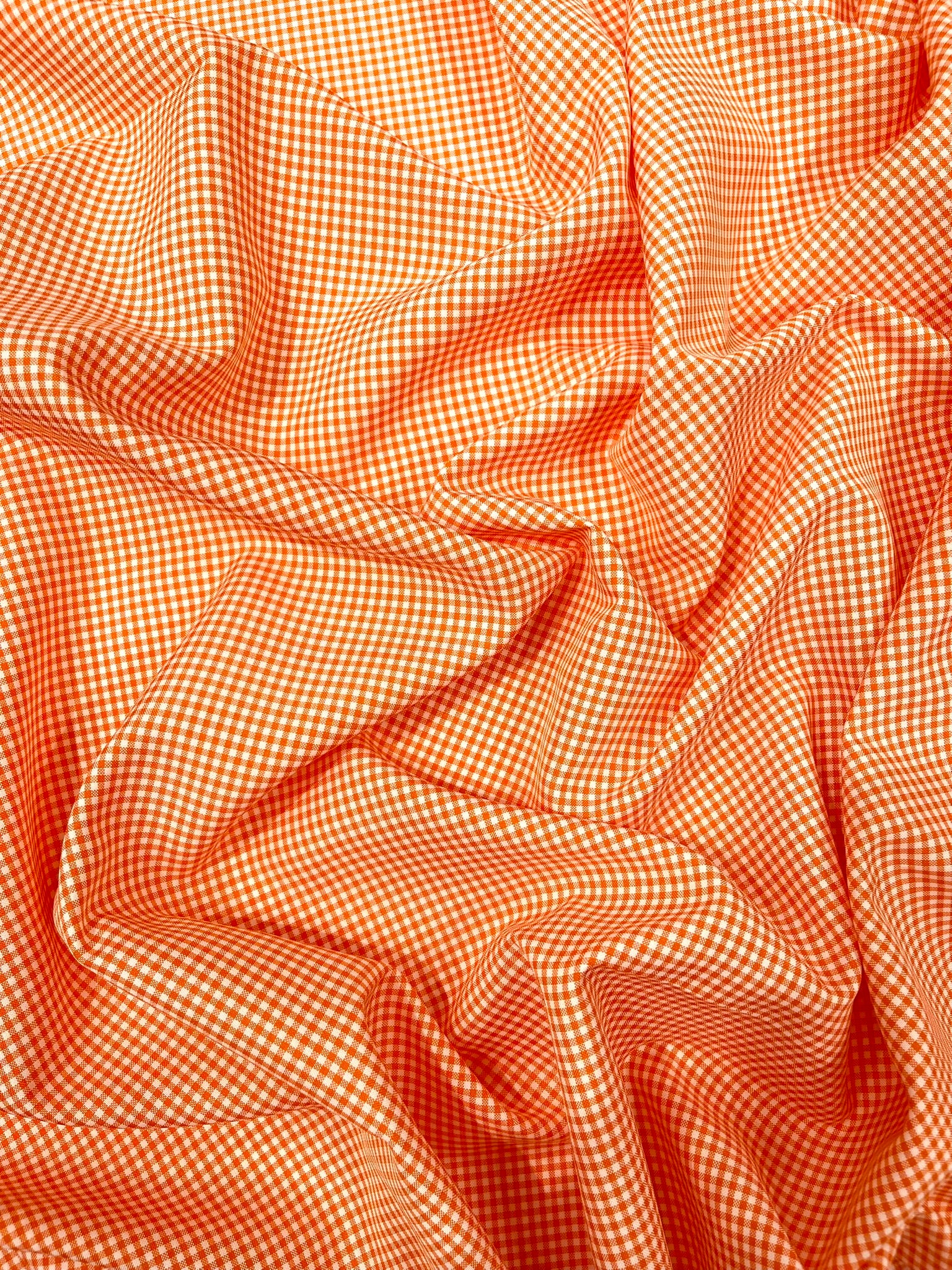 Gingham 1/8” Squares, Polyester Checkered Fabric 58” Wide.