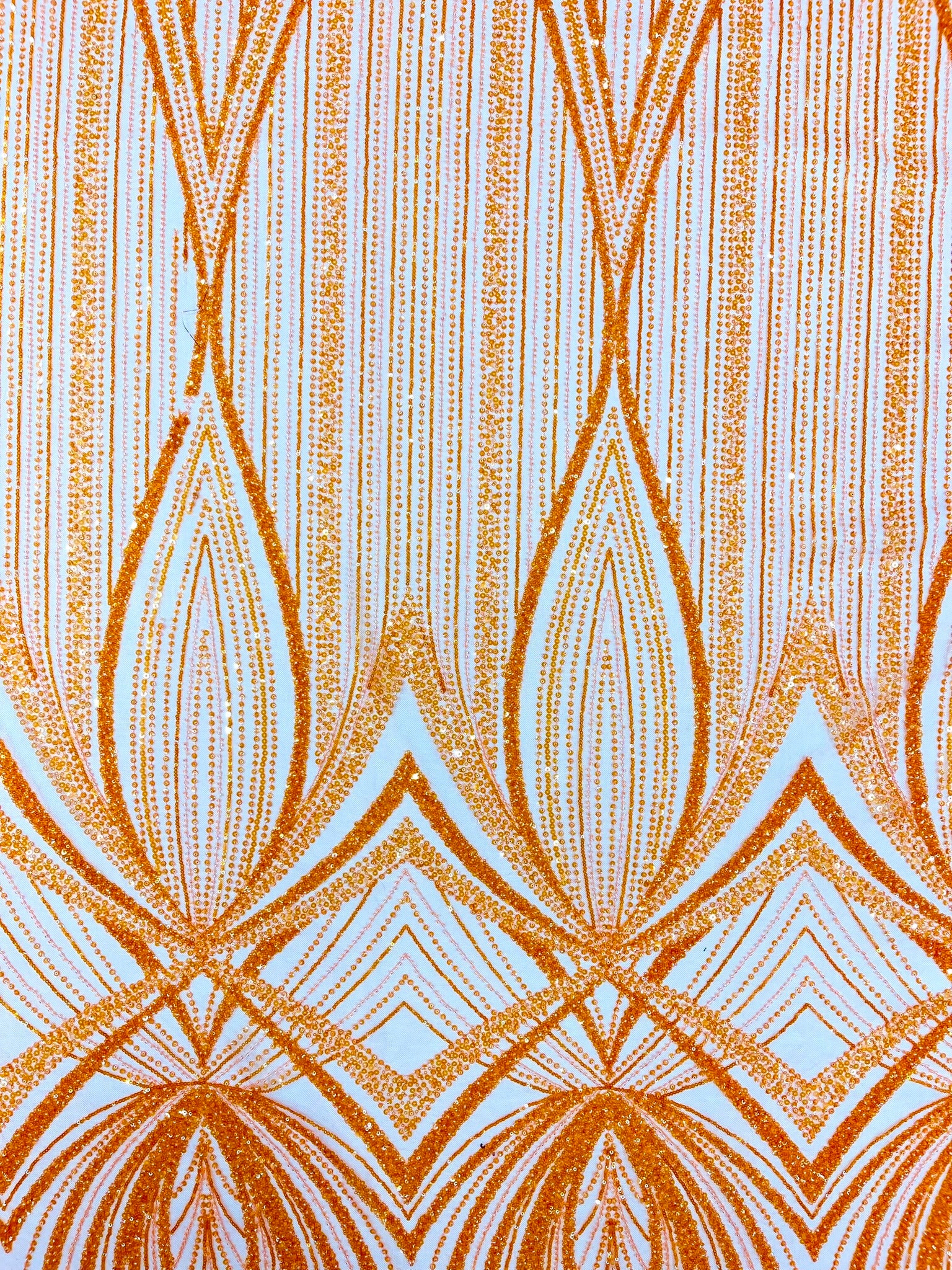 Geometric New York Fashion Beaded Lace, By The Yard.