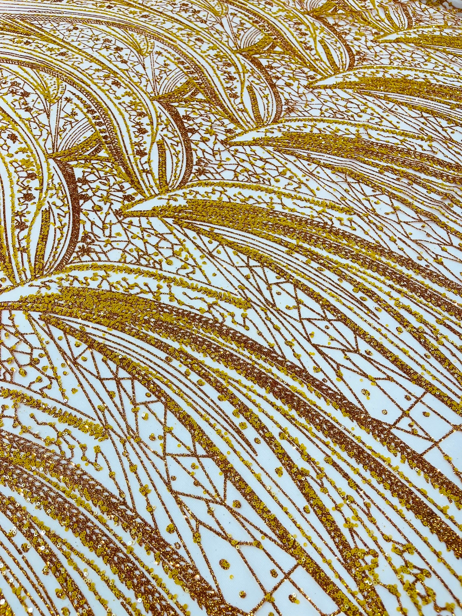 Geometric Fashion Glitter Design On A Mesh Lace Fabric| 58" Wide| Prom Dresses.