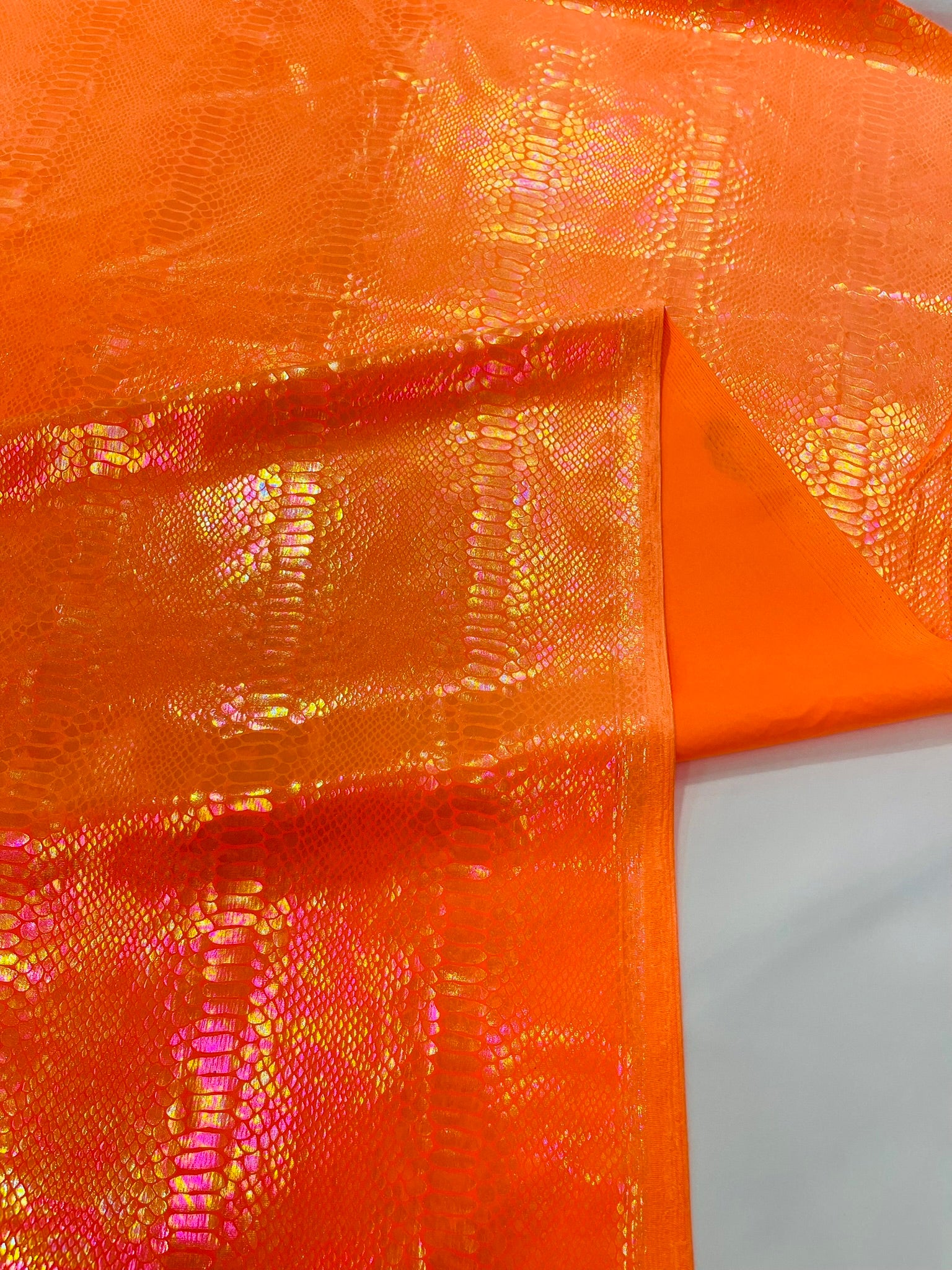 Illusion Foil Mamba Snake Design Stretch Velvet Fabric 58" Wide| Costume.
