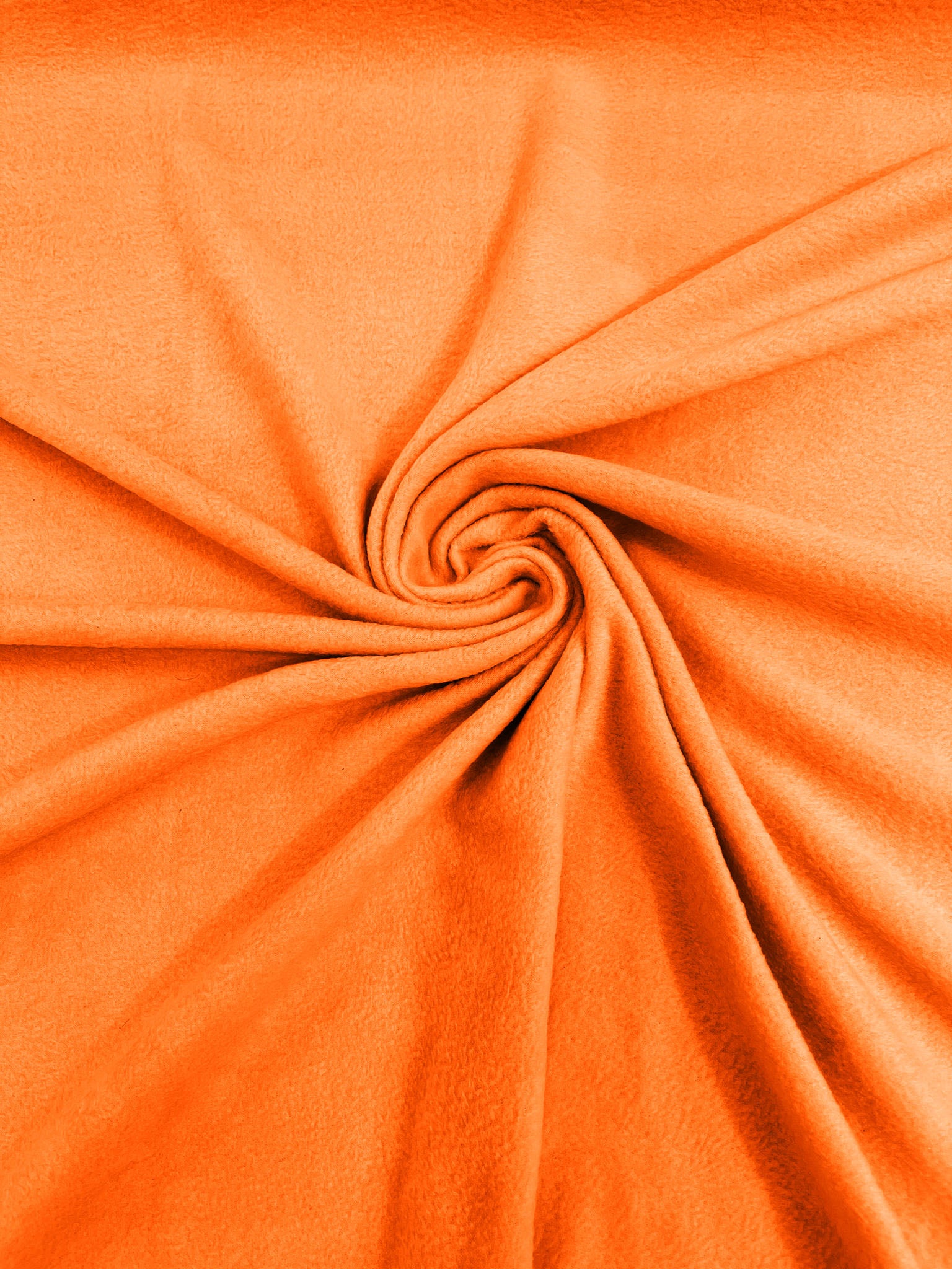 Orange Solid Polar Fleece Fabric Anti-Pill 58" Wide Sold by The Yard