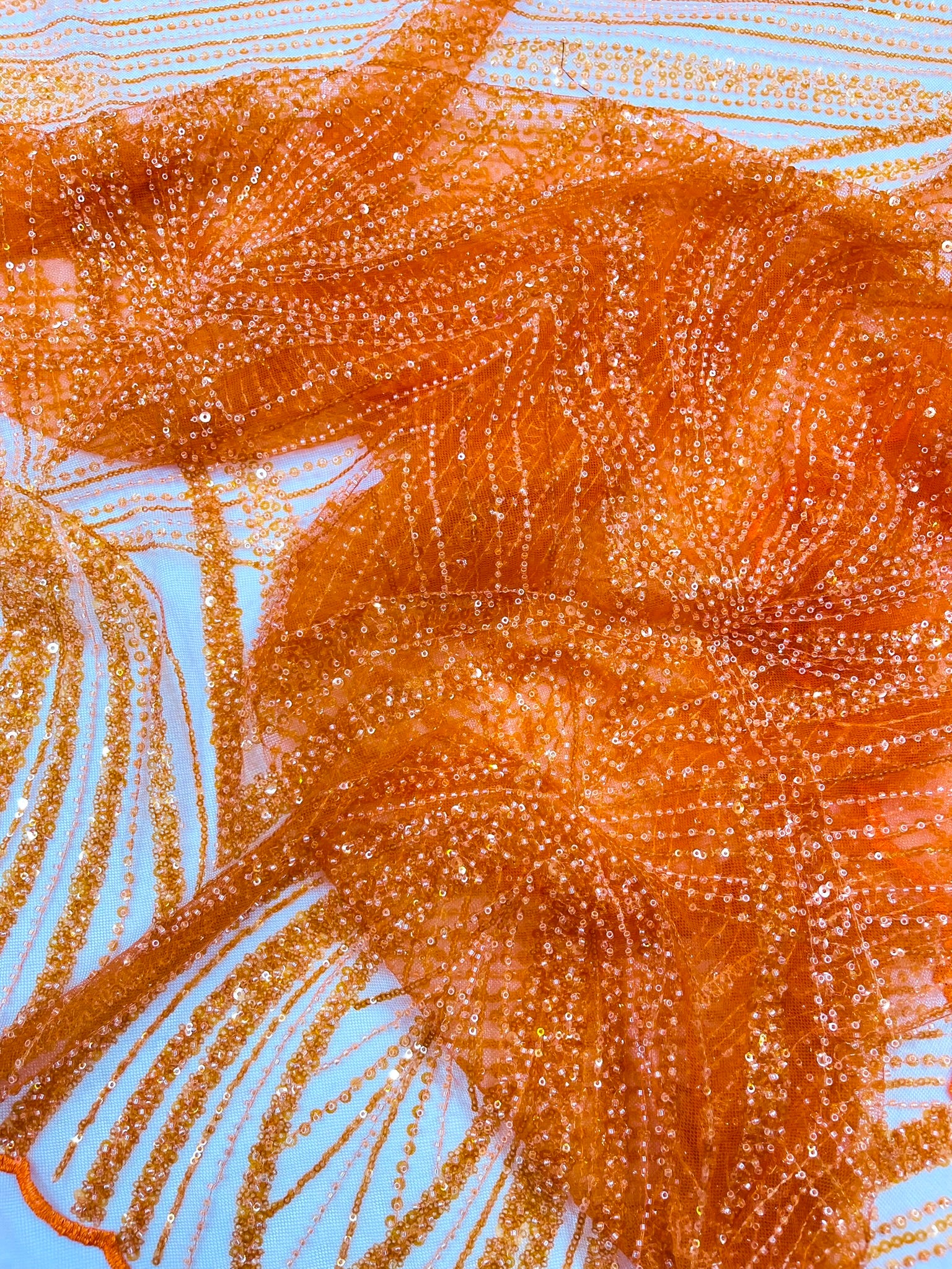 Geometric New York Fashion Beaded Lace, By The Yard.