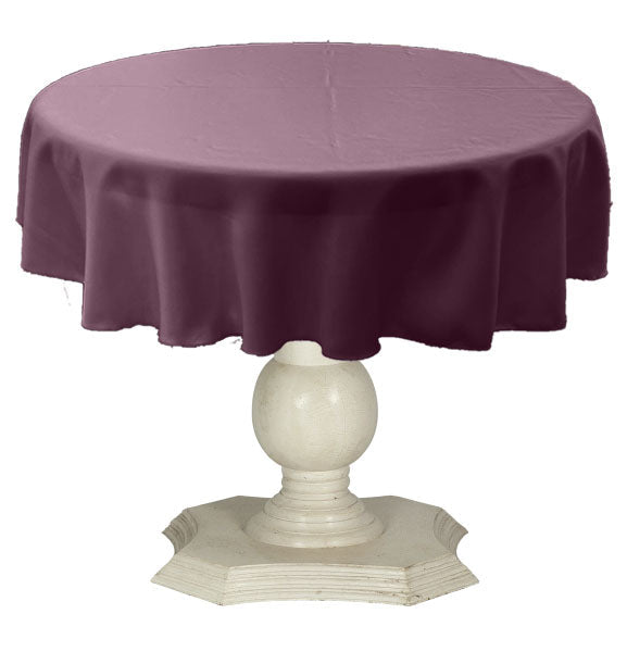 Tablecloth Solid Dull Bridal Satin Overlay for Small Coffee Table Seamless. 42" Round