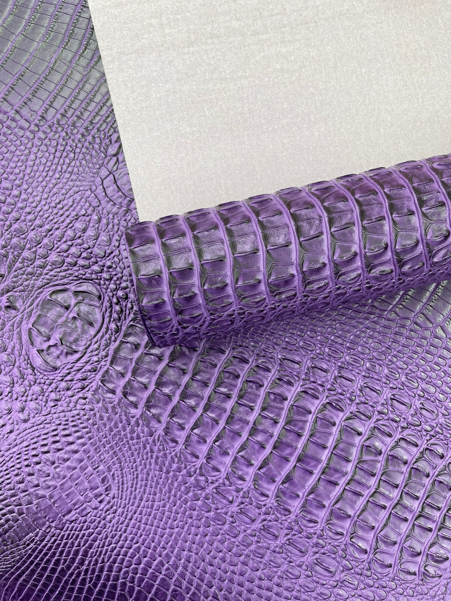 Florida Gator 3D Embossed Vinyl Fabric / 2 Tone Crocodile Vinyl Leather 54" Wide
