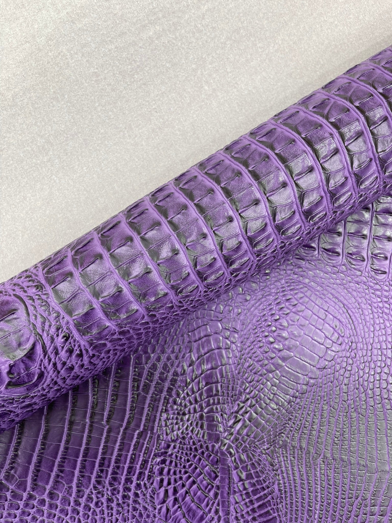 Florida Gator 3D Embossed Vinyl Fabric / 2 Tone Crocodile Vinyl Leather 54" Wide