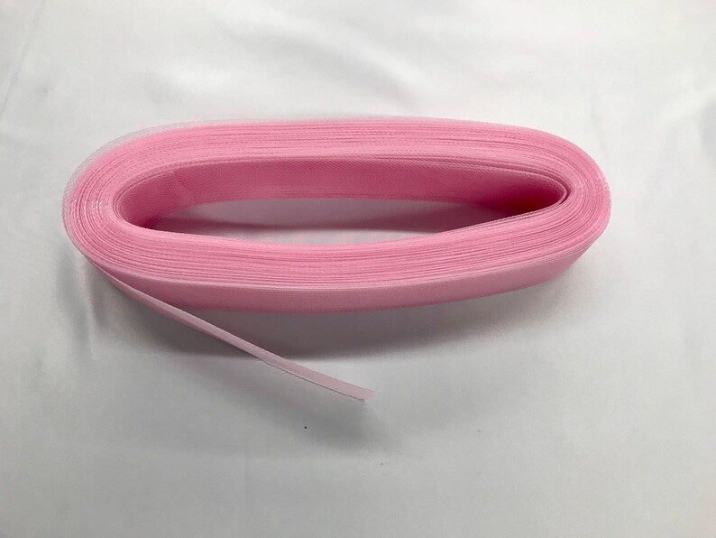 Pink Crinoline horsehair braid trim 2 inch -sold by the yard.