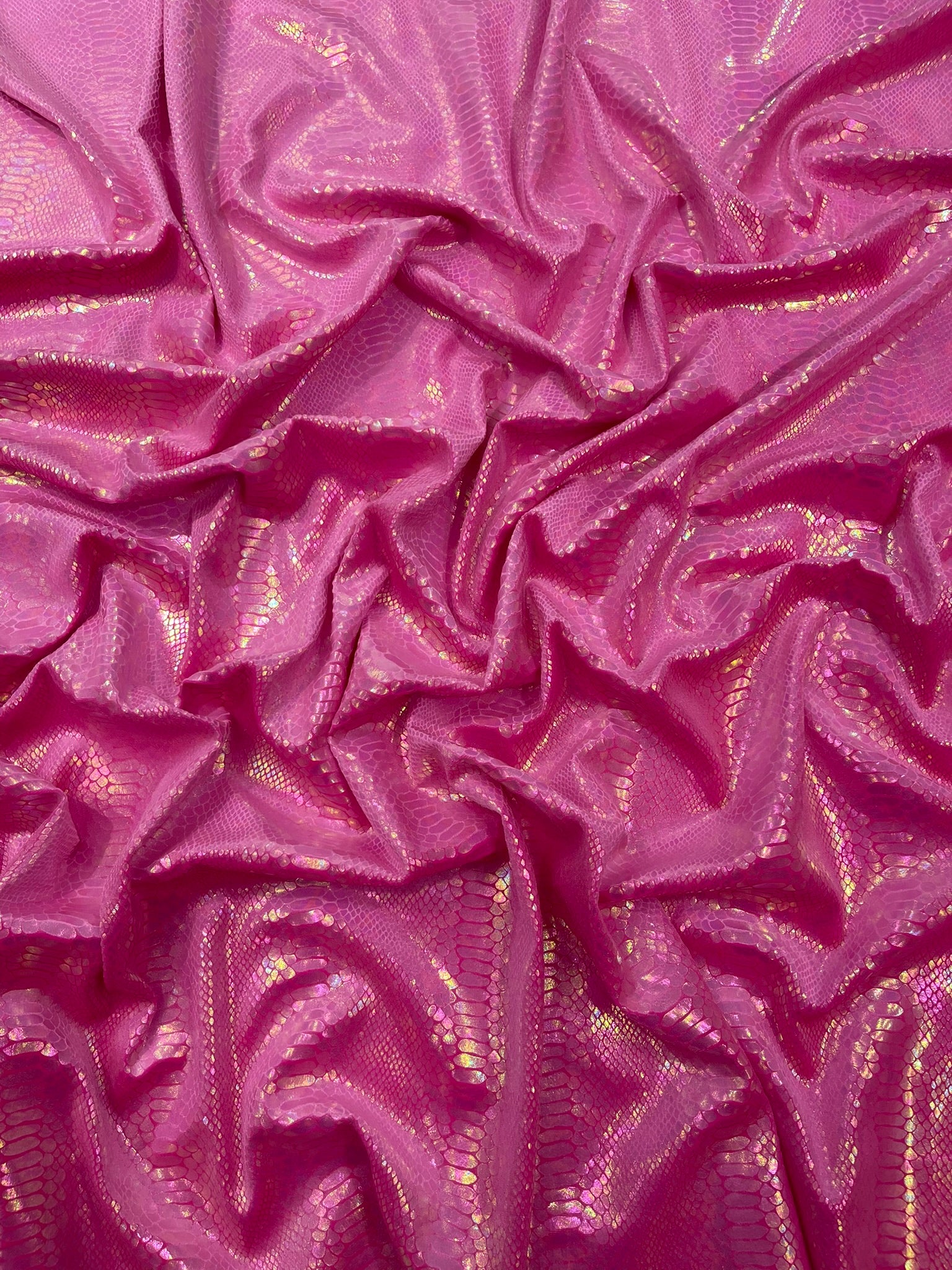 Illusion Foil Mamba Snake Design Stretch Velvet Fabric 58" Wide| Costume.