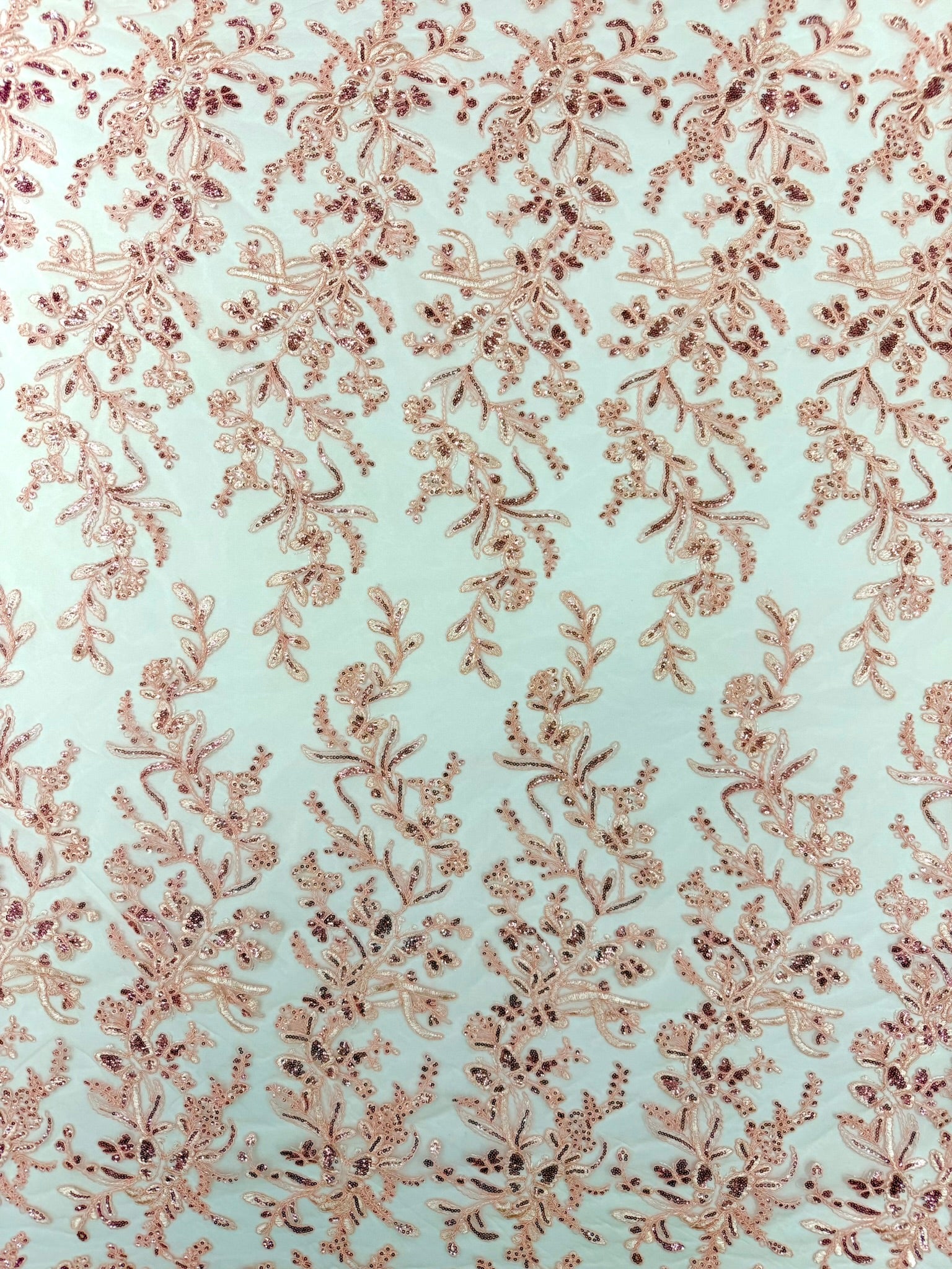 Corded Lace with Butterfly Embroidery and Sequin on Mesh 54" Wide | VIP Textile Inc.