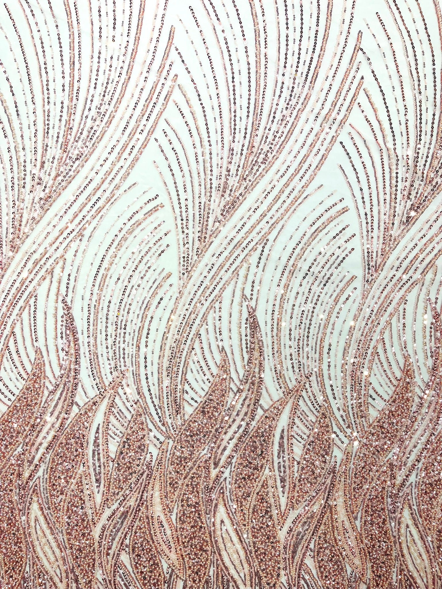 Flame Fashion Beaded Lace Fabric| Prom| Wedding| By The Yard.