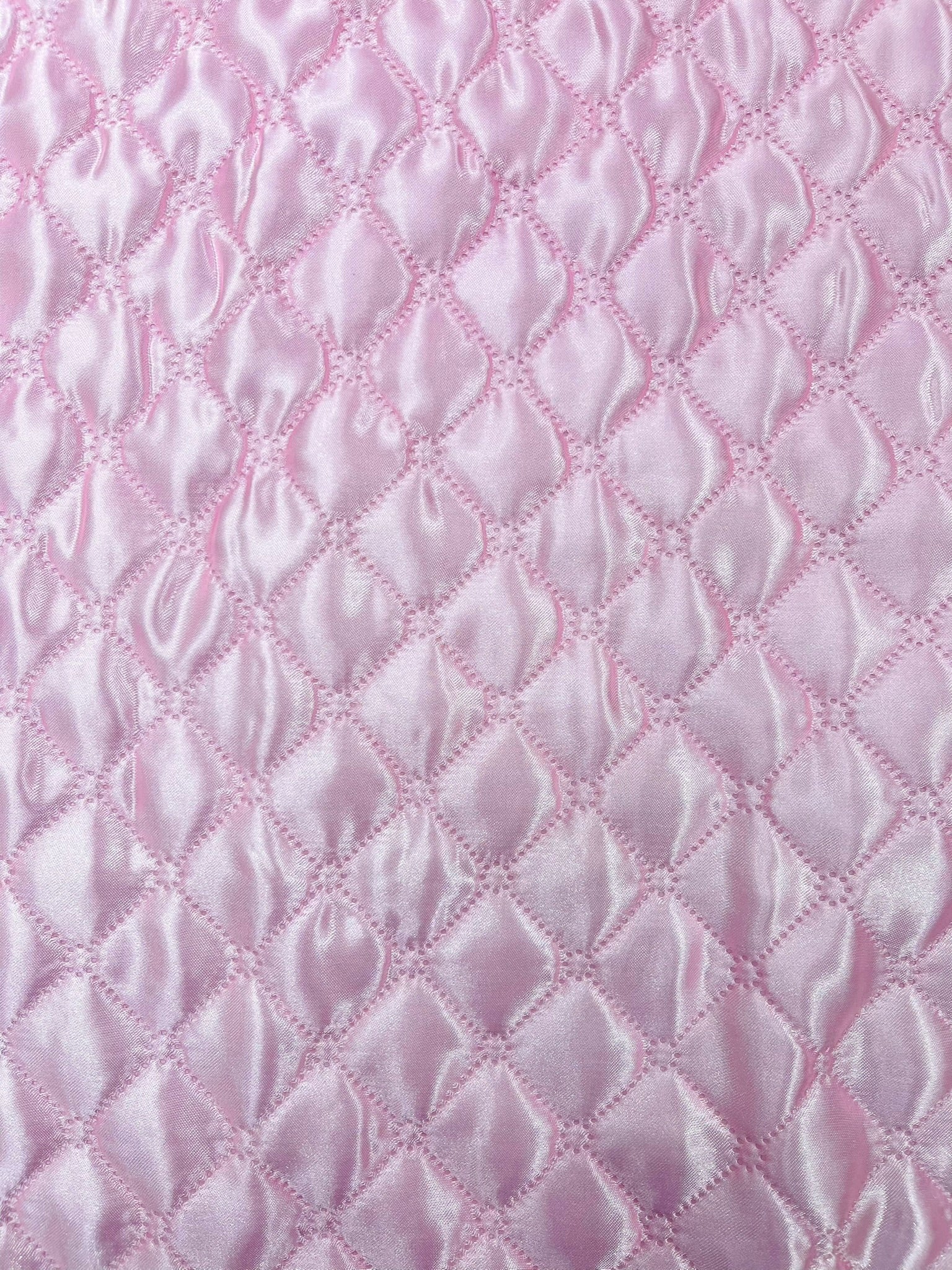 Quilted Satin Fabric | Diamond Pattern, 58" Wide