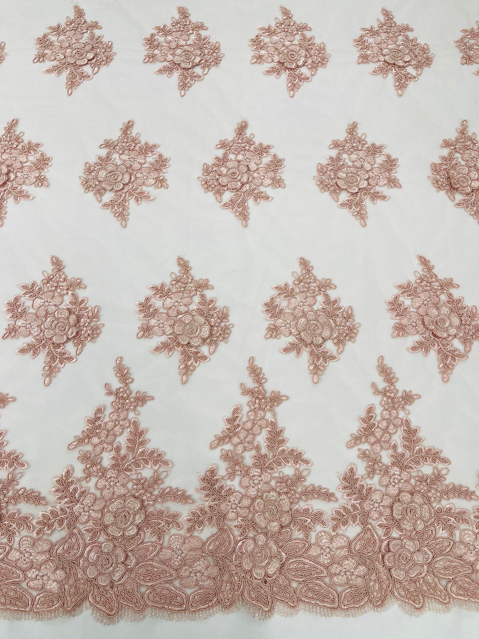 CORDED LACE 3D FLORAL (by the yard)