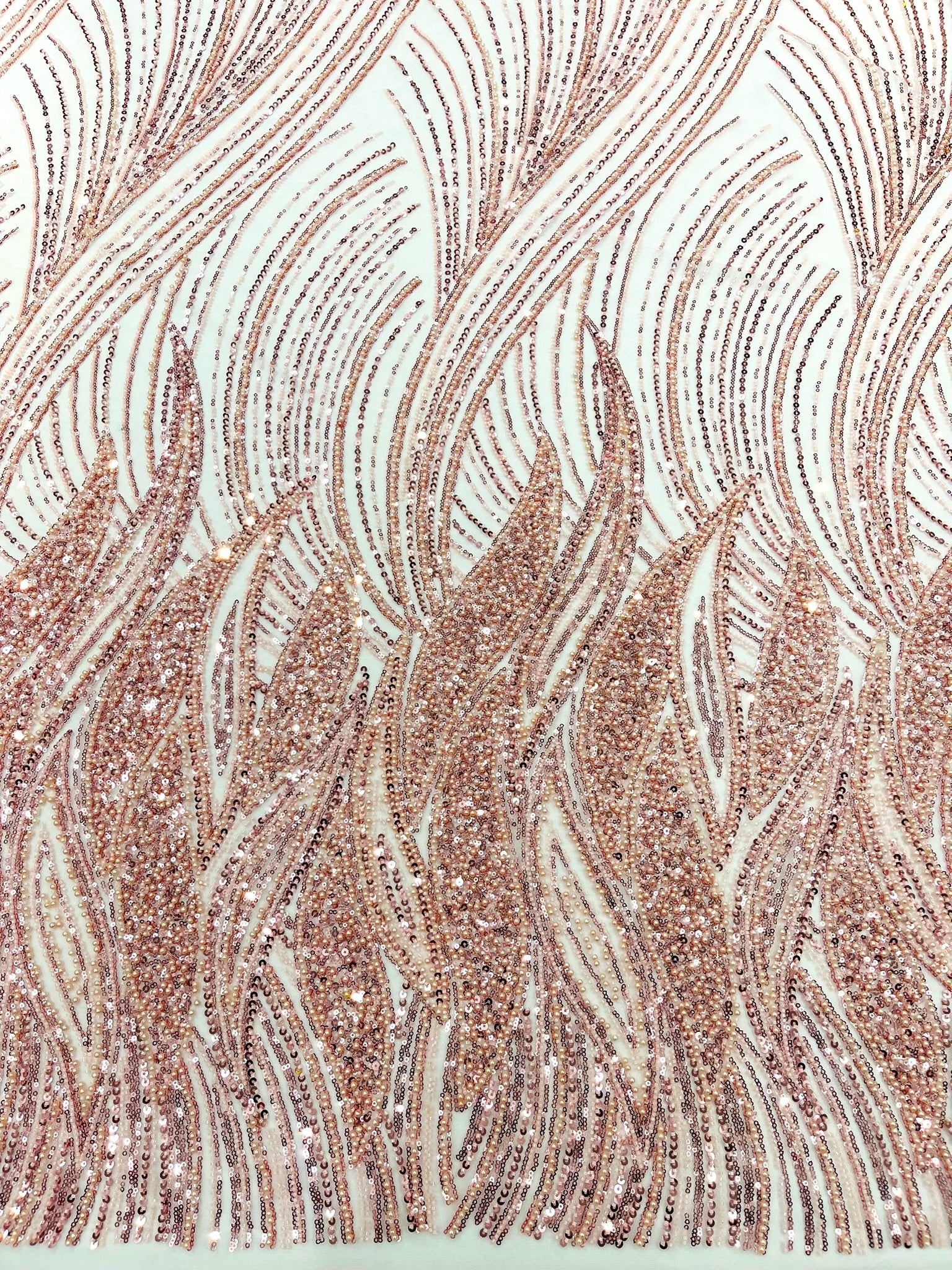 Flame Fashion Beaded Lace Fabric| Prom| Wedding| By The Yard.