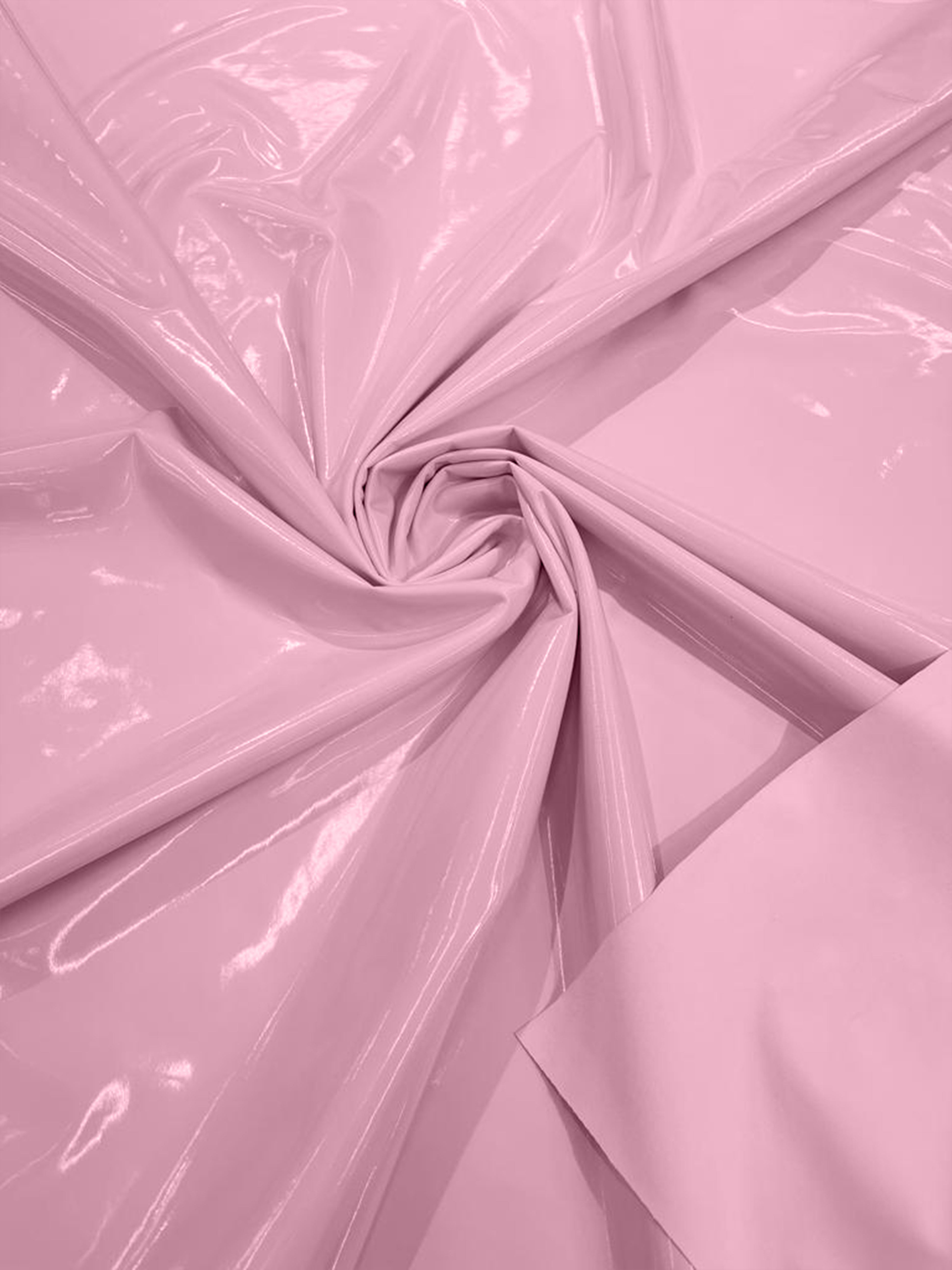 Pink Spandex Shiny Vinyl Fabric (Latex Stretch) - Sold By The Yard